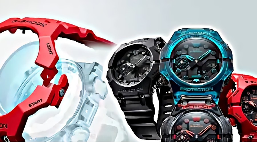 G-SHOCK with Integrated Bezel and Band Construction G-SHOCK with Integrated Bezel and Band Construction