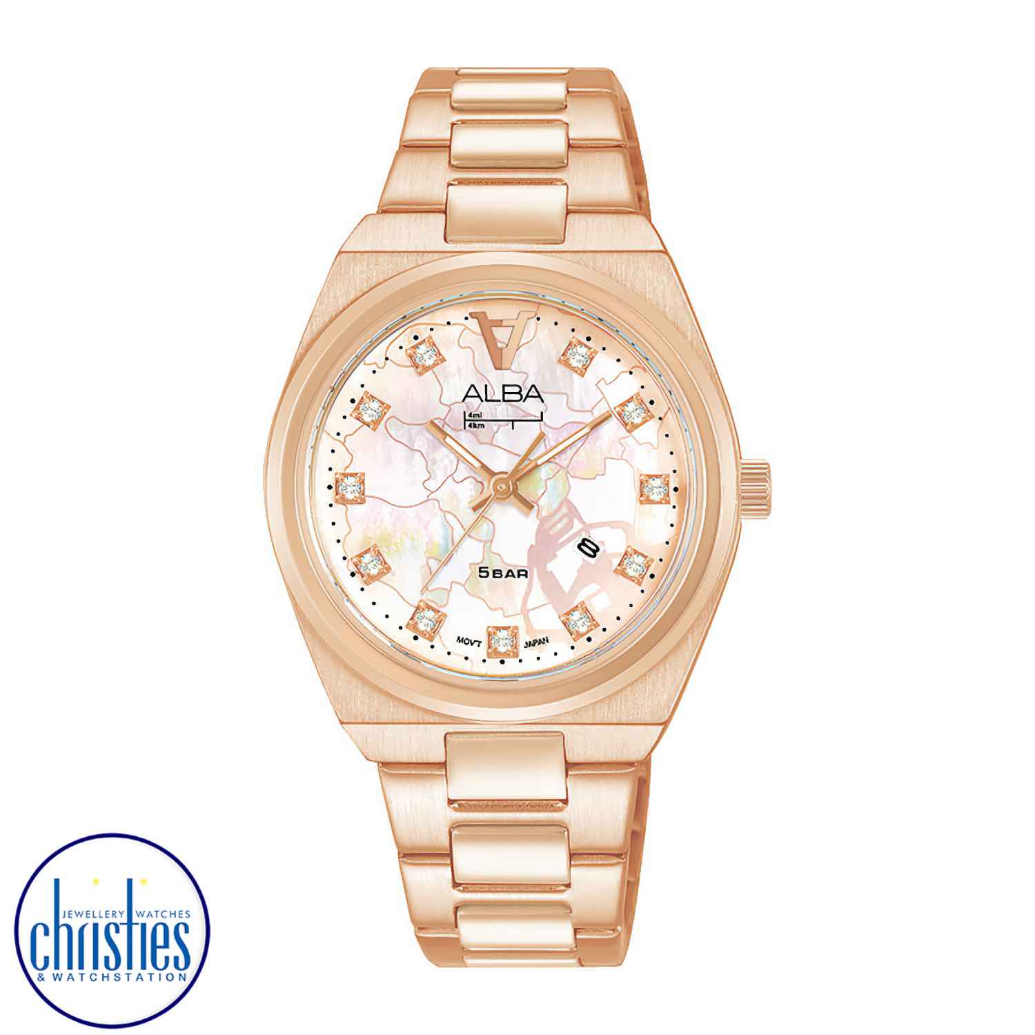 AH7Y10X1 ALBA Prestige Ladies Pink Gold Watch ALBA watch original price