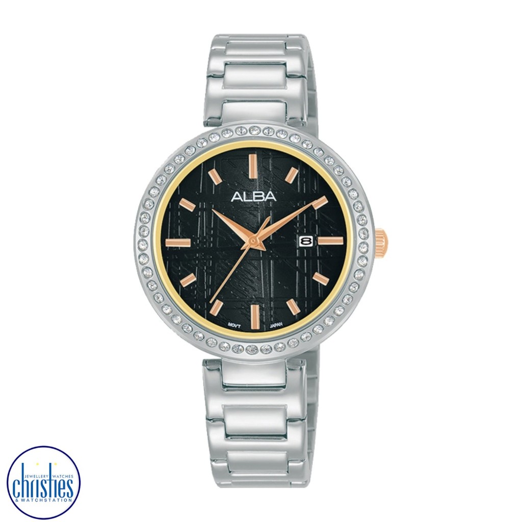AH7X41X1 Ladies Stainless Steel Black Dial Fashion Watch ALBA