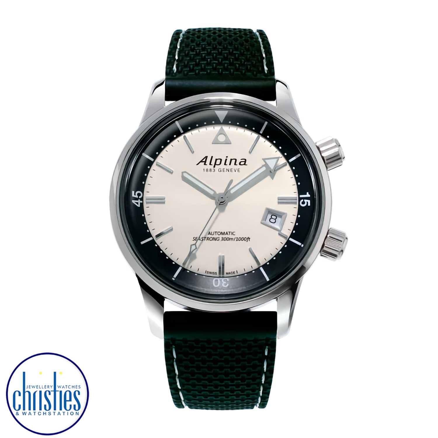 Alpina Seastrong Diver 300 Heritage Silver AL-525S4H6 Alpina Seastrong Diver 300 Heritage Silver AL-525S4H6. From the very beginning, as far back as 1883, Alpina has been associated with horological innovation.