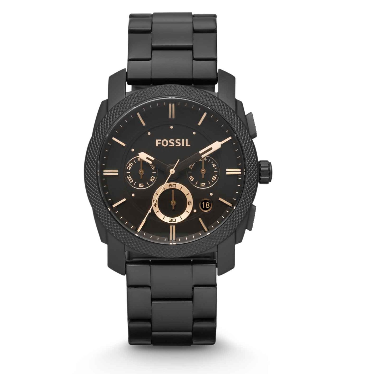FS4682 Fossil Machine Mid-Size Chronograph Black. Embrace minimalism with this matte black IP stainless steel chronograph. Humm -Buy Little things up to $1000 and choose 10 weekly or 5 fortnightly payments with no interest. Late payment fee of $10 will ap