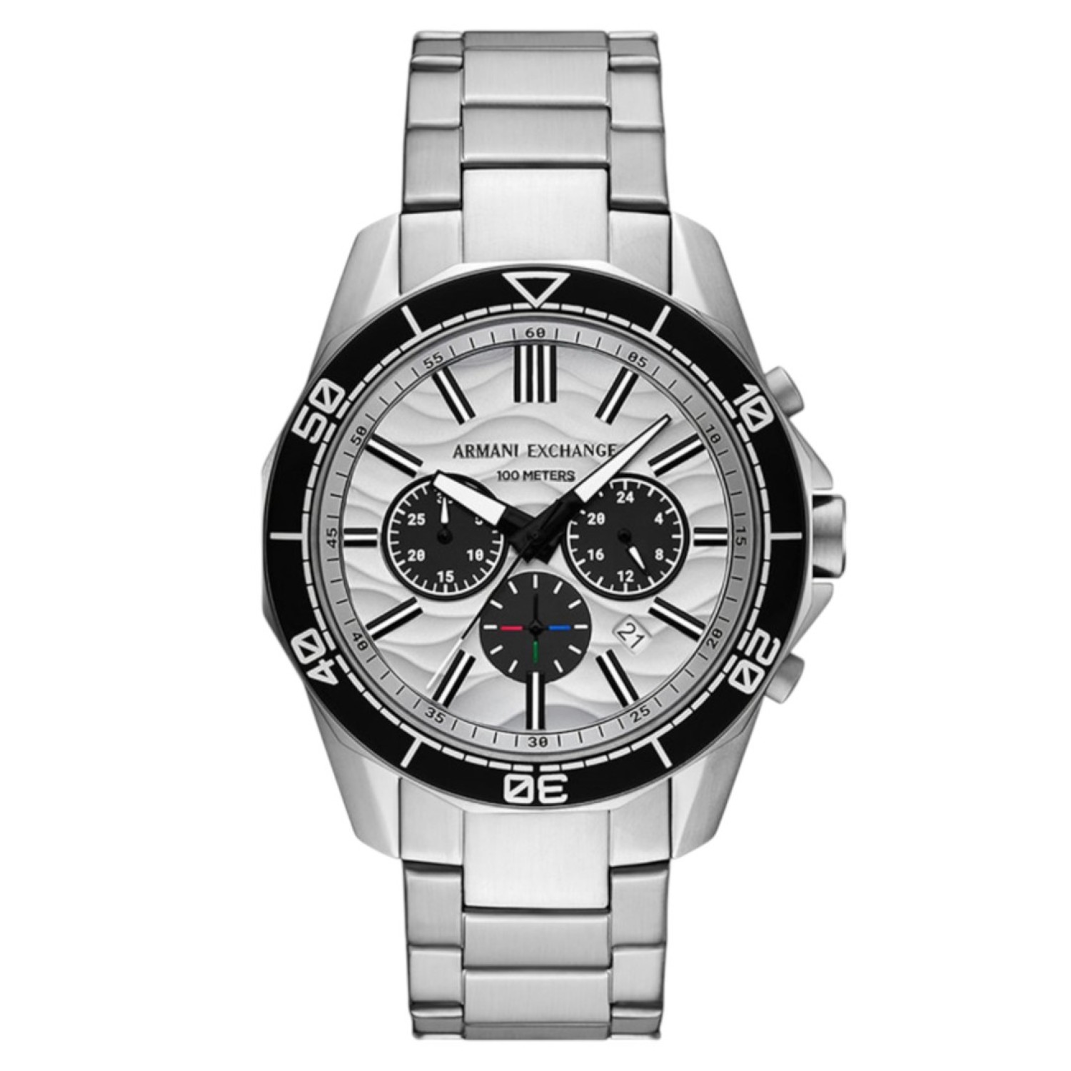 AX1969 A|X Armani Exchange Spencer Stainless Steel Silver- Dial – Armani Exchange NZ- Location Auckland - Free Delivery - Afterpay, Laybuy and Zip the easy way to pay AX1969 A|X Armani Exchange Spencer Stainless Steel Silver- Dial by Armani Exchange NZ- Location Auckland - Free Delivery - Afterpay, Laybuy and Zip the easy way to pay