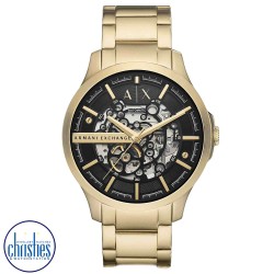 AX2419 A|X Armani Exchange Automatic Gold-Tone Stainless Steel Watch