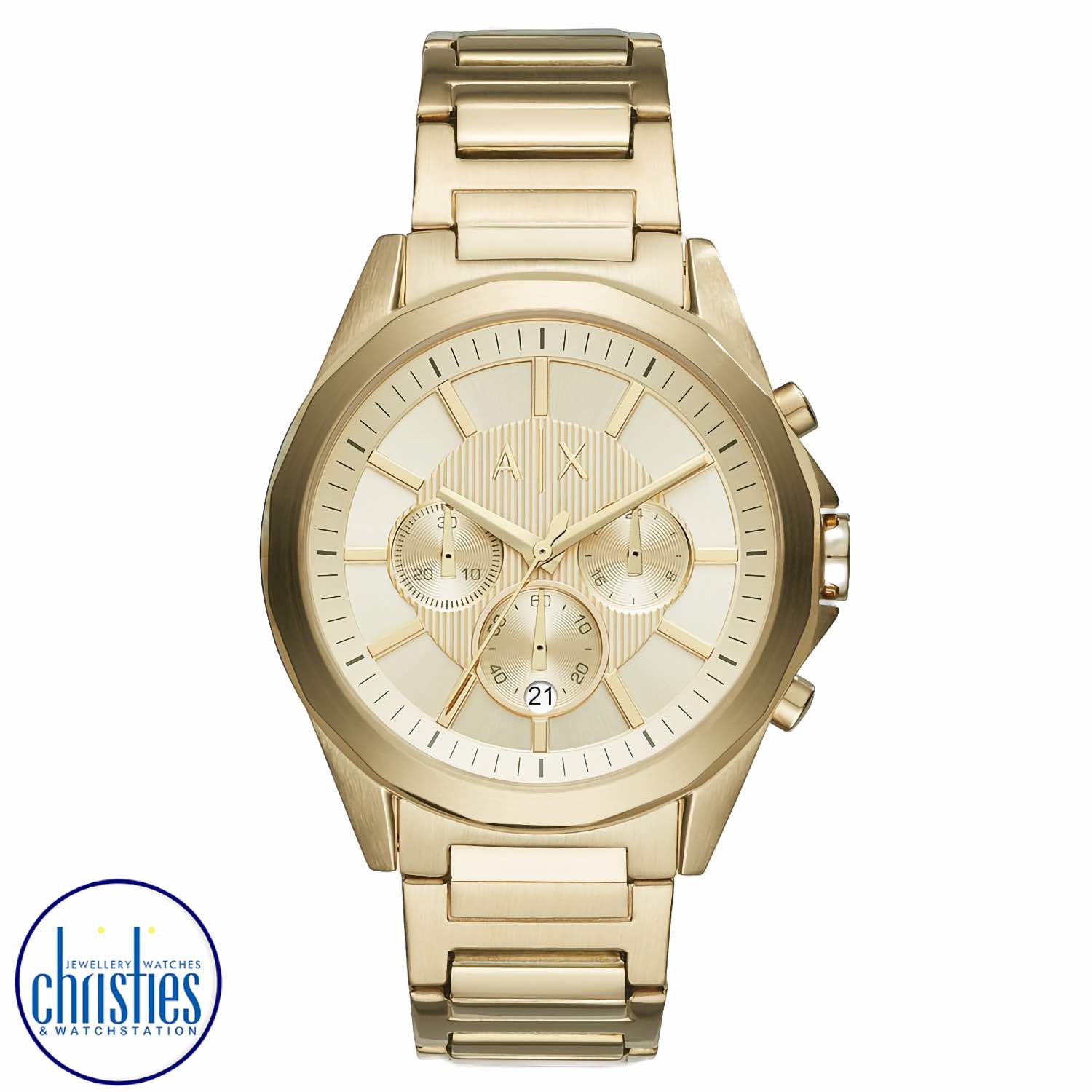 AX2602 A|X Armani Exchange Chronograph Gold-Tone Stainless Steel Watch. AX2602 A|X Armani Exchange Chronograph Gold-Tone Stainless Steel WatchAfterpay - Split your purchase into 4 instalments - Pay for your purchase over 4 instalments, due every two weeks