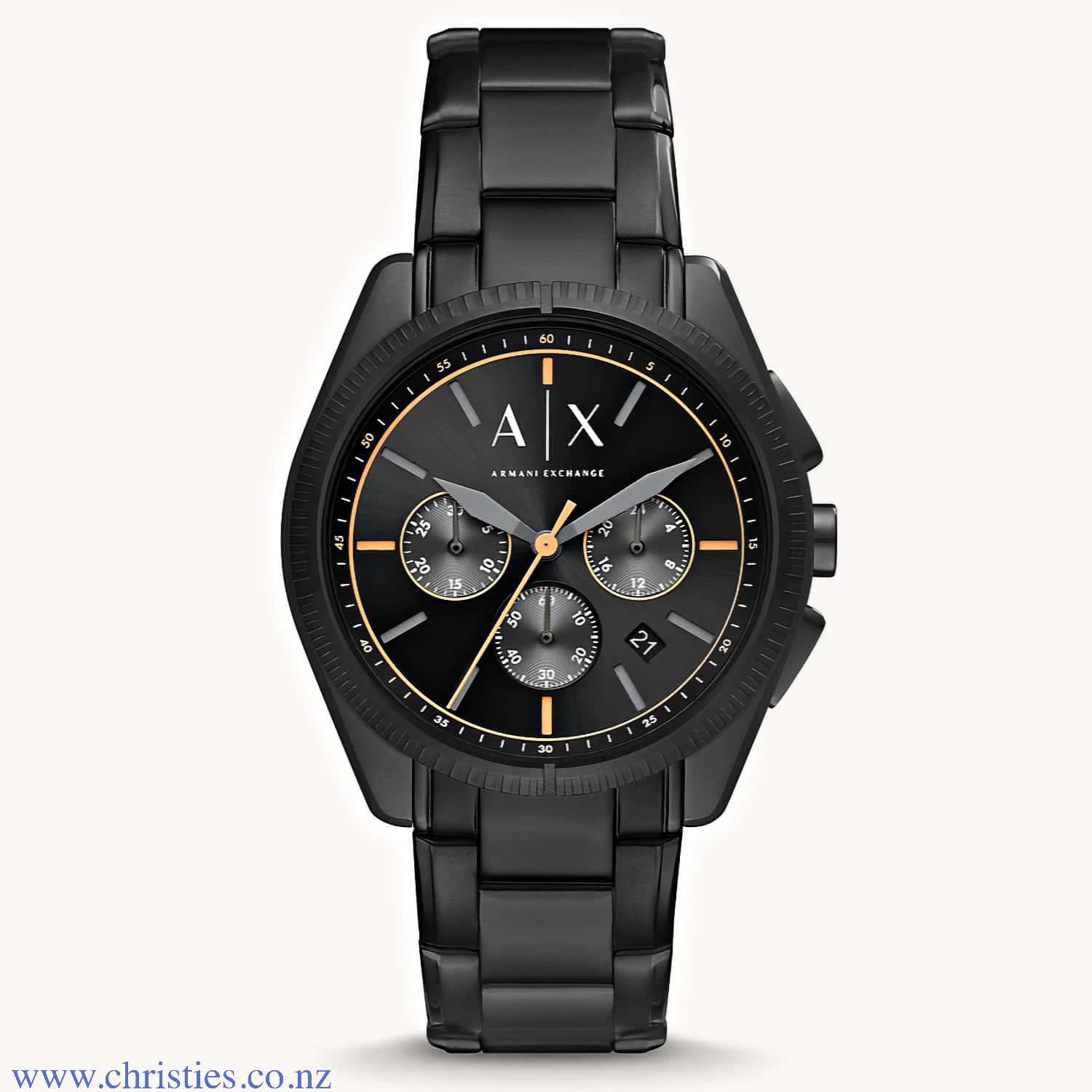 AX2852 A|X  Armani Exchange  Chronograph All Black Watch. The Armani Exchange Giacomo AX2850 is a practical and attractive gents watch. Case is made out of stainless steel with a  blue dial. LAYBUY - Pay it easy, in 6 weekly payments and have it now. Only