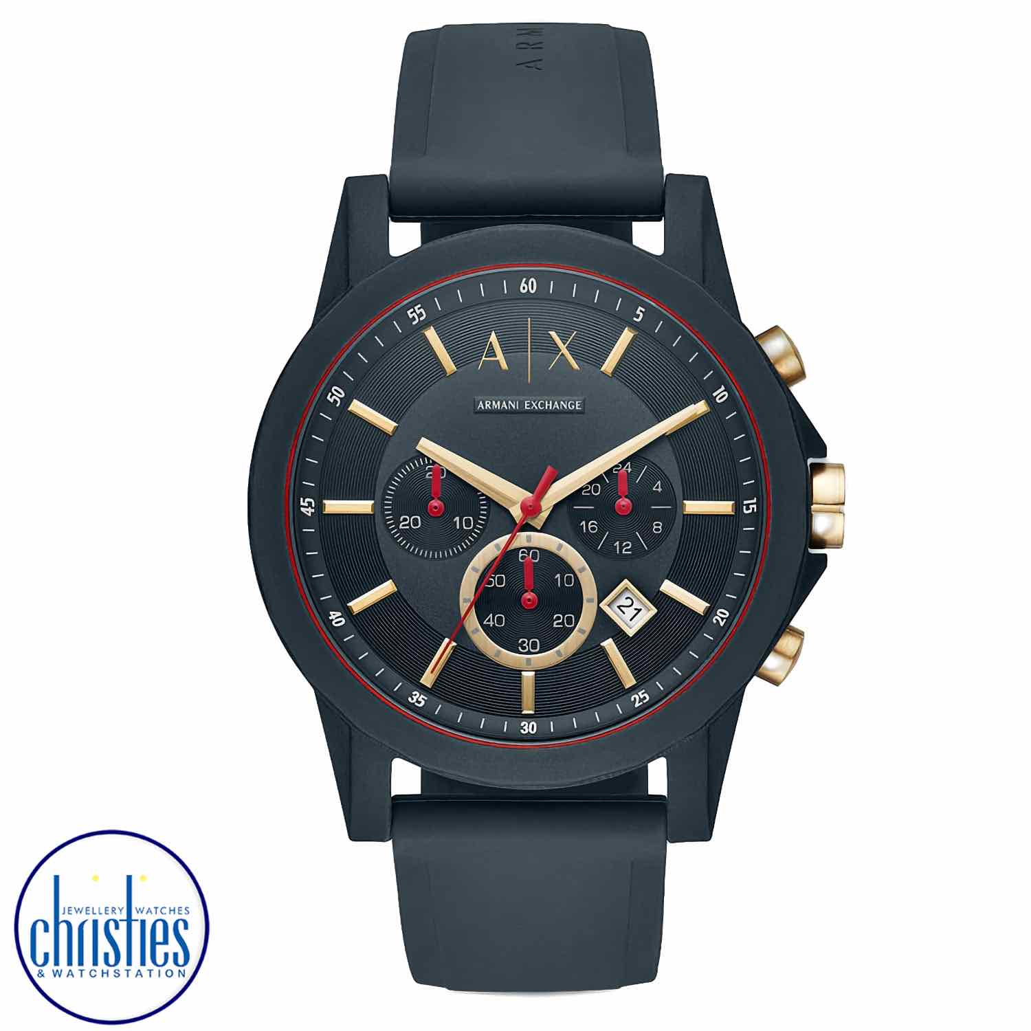AX1335 A|X Armani Exchange Chronograph Blue Silicone Watch. AX1335 A|X Armani Exchange Chronograph Blue Silicone WatchLAYBUY - Pay it easy, in 6 weekly payments and have it now.