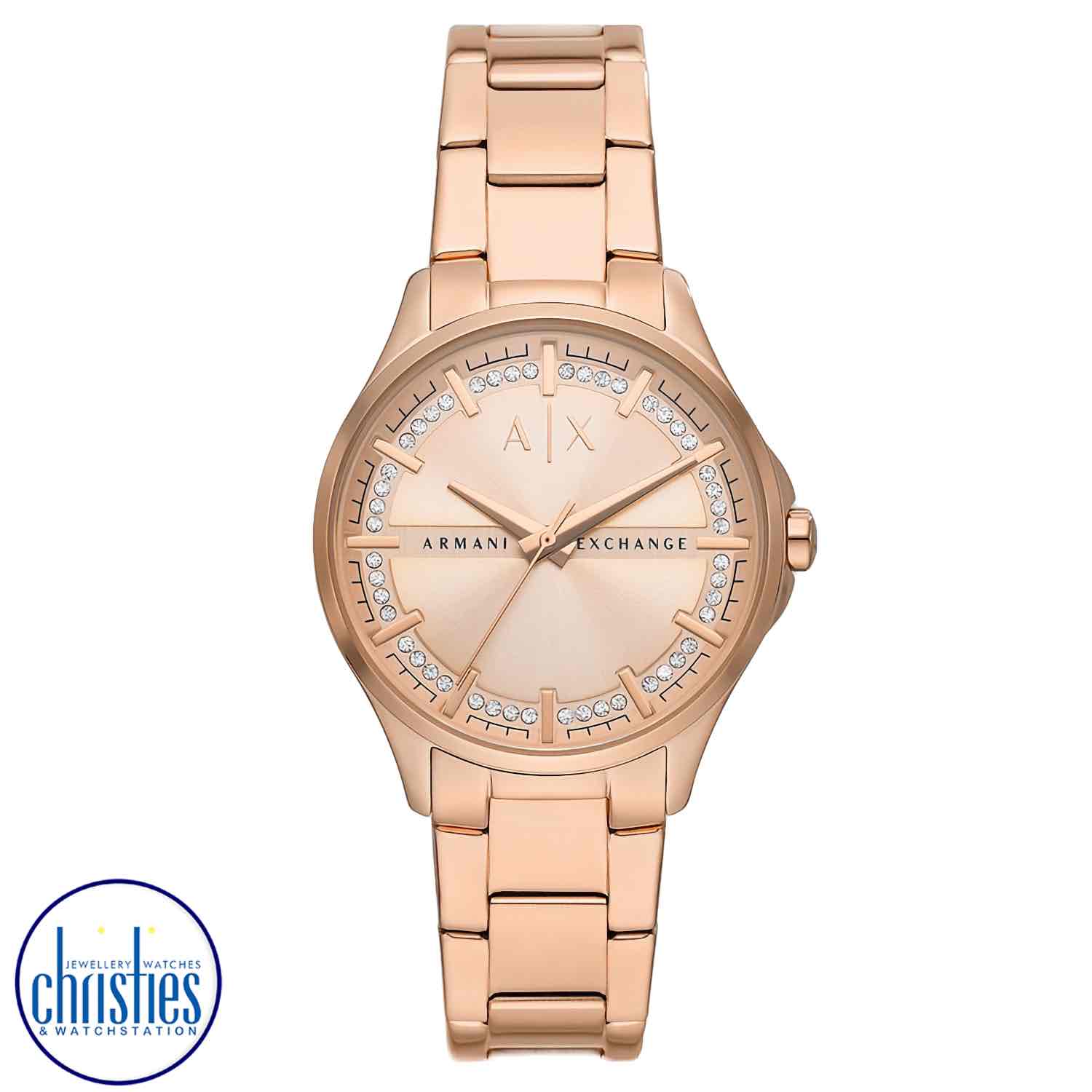 AX5264 A|X Armani Exchange LADY HAMPTON  Rose Gold-Tone Stainless Steel Watch. AX5264 A|X Armani Exchange LADY HAMPTON Rose Gold-Tone Stainless Steel WatchAfterpay - Split your purchase into 4 instalments - Pay for your purchase over 4 instalments, due ev
