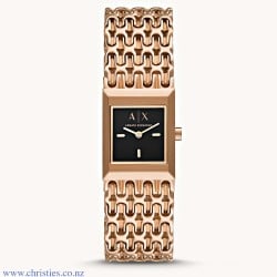 AX5910 A|X Armani Exchange Ladies Rose Gold Tone Watch 