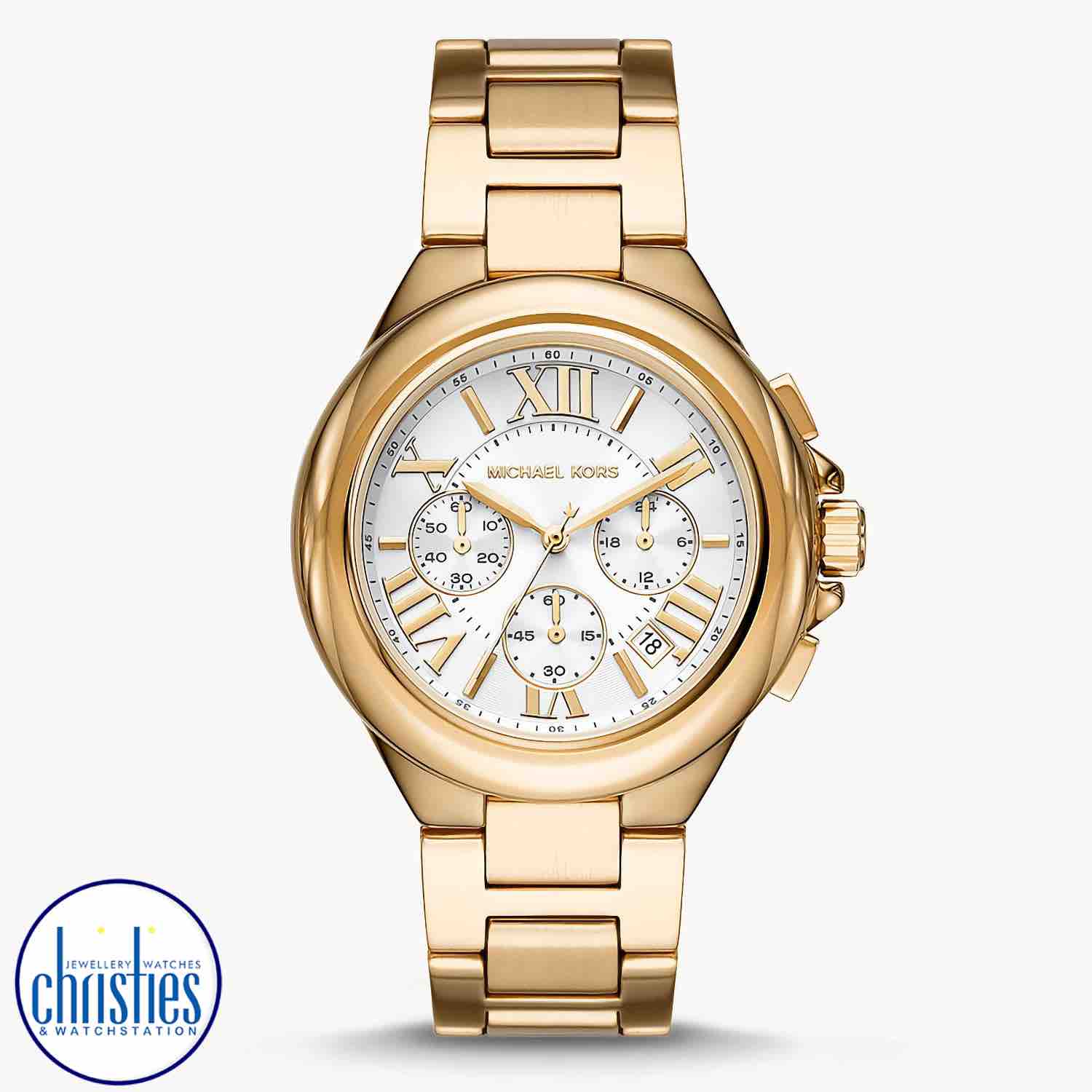 MK7270  Michael Kors Camille Chronograph Gold-Tone Watch. MK7270  Michael Kors Camille Chronograph Gold-Tone Stainless Steel WatchAfterpay - Split your purchase into 4 instalments - Pay for your purchase over 4 instalments, due every two weeks.