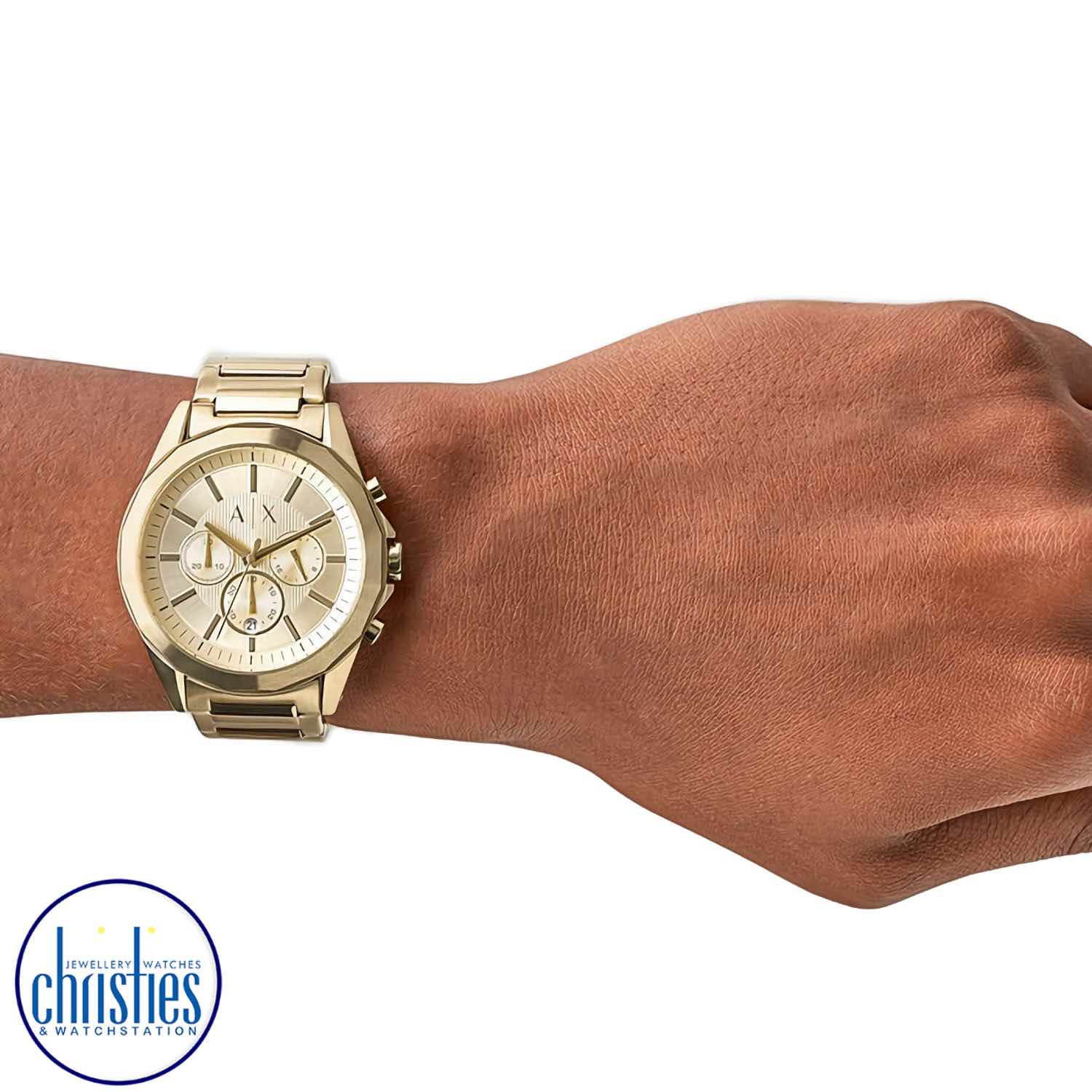 AX2602 A|X Armani Exchange Chronograph Gold-Tone Stainless Steel Watch AX2602 A|X Armani Exchange Chronograph Gold-Tone Stainless Steel Watch. AX2602 A|X Armani Exchange Chronograph Gold-Tone Stainless Steel WatchAfterpay - Split your purchase into 4 instalments - Pay for your purchase over 4 instalments, due every two weeks