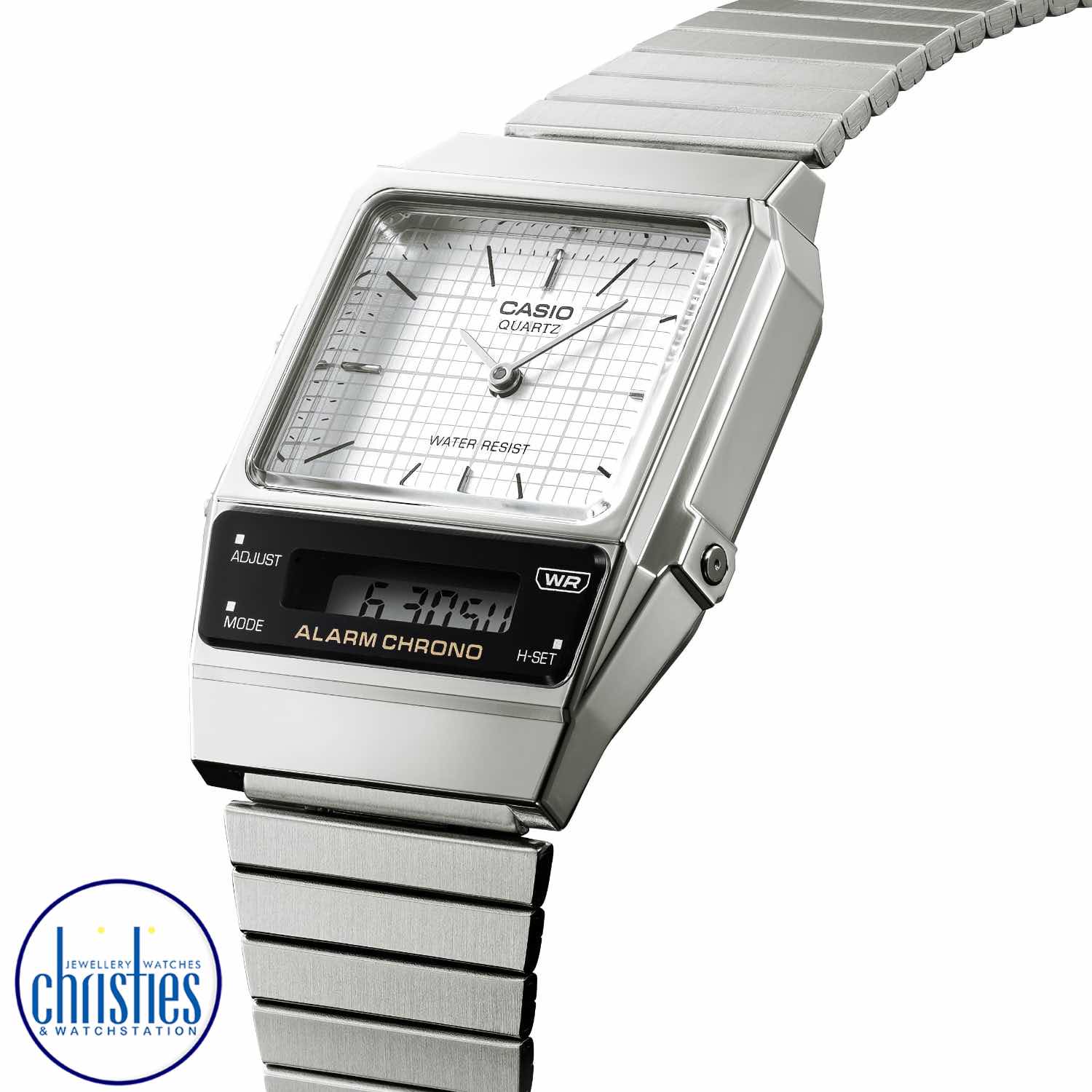AQ800E-7A Casio Vintage Series Watch AQ800E-7A Casio Vintage Series Watch. Reboot your retro vintage style with a contemporary update on the 1980s AQ-450 design.
