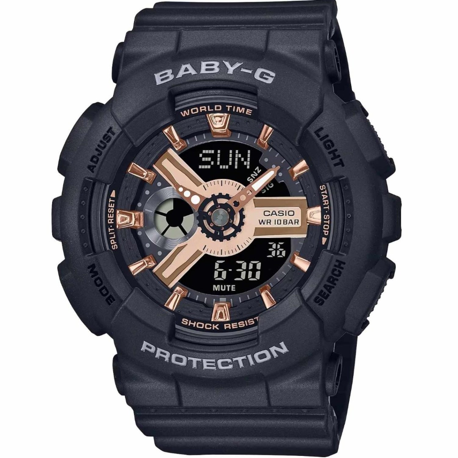 BA110XRG-1A Casio BABY-G Pink Gold Watch BA-110XRG-1A g-shock nz afterpay BA110XRG-1A Casio BABY-G Pink Gold Watch.casio watches nz sale $279.00