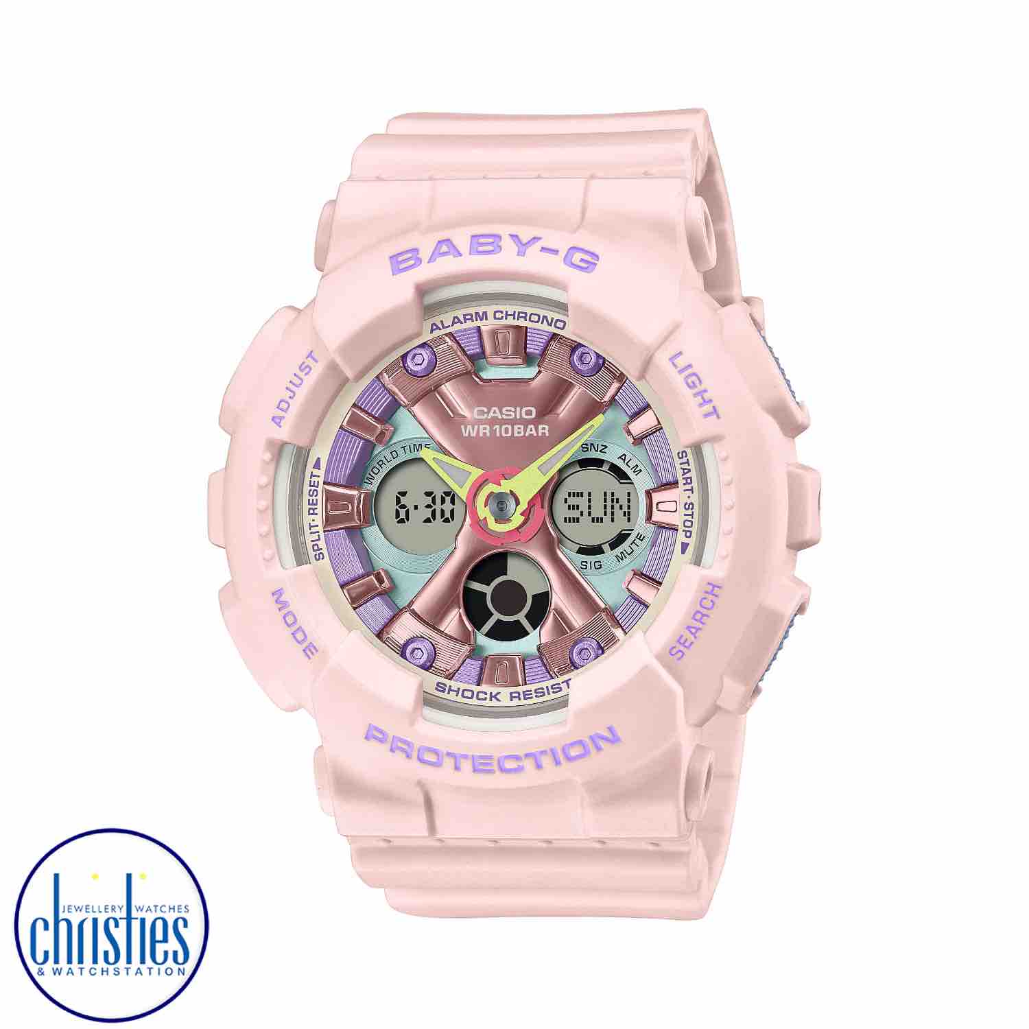 BA130PM-4A Casio BABY-G Watch Pastel Meets Metallic Series g-shock prices nz BA130PM-4A Casio BabY-G Watch Pastel Meets Metallic Series. Pastel meets metallic — Choose a cute & casual, multicolour BABY-G to go with your active life. famous nz street artists