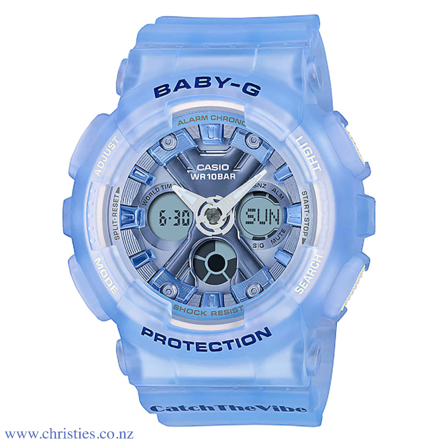 BA130CV-2A Casio BabY-G Watch Catch The Vibe Series. Get hip-hop retro with dance-inspired watches designed in collaboration with RIEHATA. The world-renowned dancer and choreographer provides an all new look to these BA-130 watches, adding her unique touc