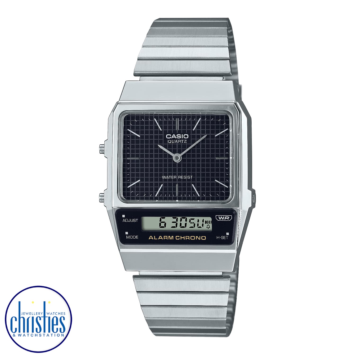 AQ800E-1A Casio Vintage Series Watch. Reboot your retro vintage style with a contemporary update on the 1980s AQ-450 design.