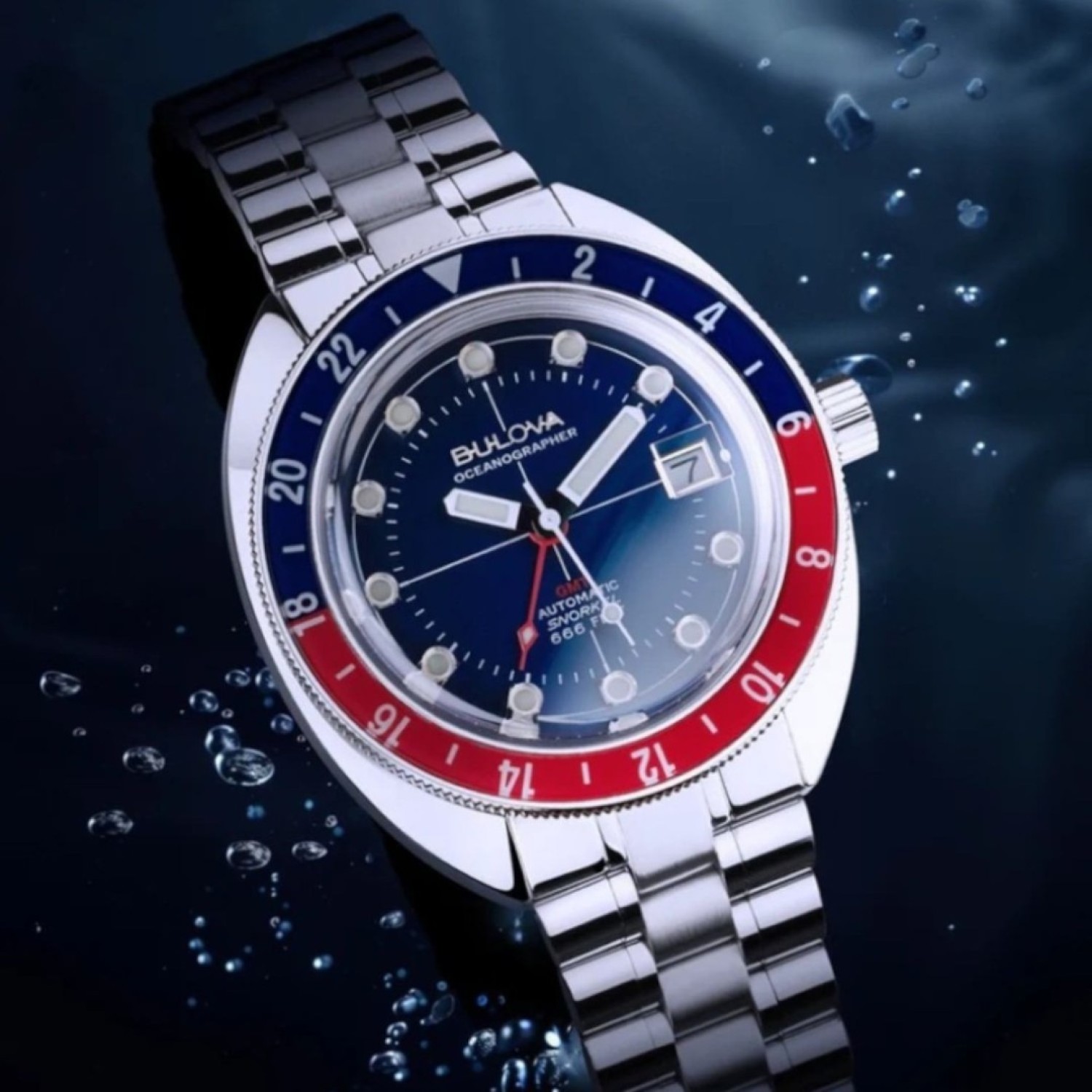 96B405 Bulova GMT Divers Watch – Bulova Watches NZ and Auckland - Free Delivery - Afterpay, Laybuy and Zip the easy way to pay - NZ Watches 96B405 Bulova GMT Divers Watch by Bulova Watches