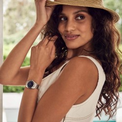 96P229 Bulova Women's Diamond Blue Dial Watch