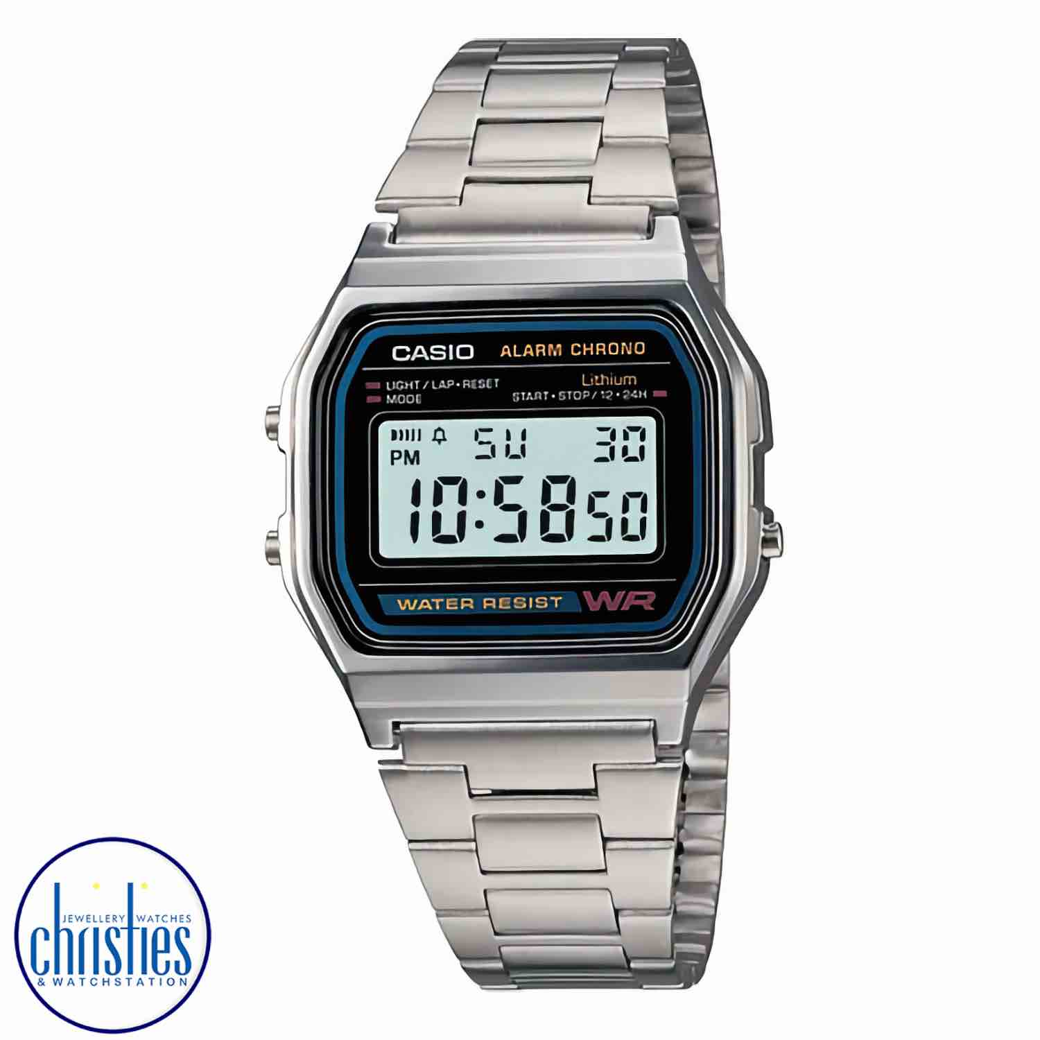 A158WA-1A Casio. A tried and true style that always remains in fashion. With its daily alarm, hourly time signal and auto calendar, you’ll never need to worry about missing an appointment again. 2 Year Casio Guarantee which is only avai @christies.online