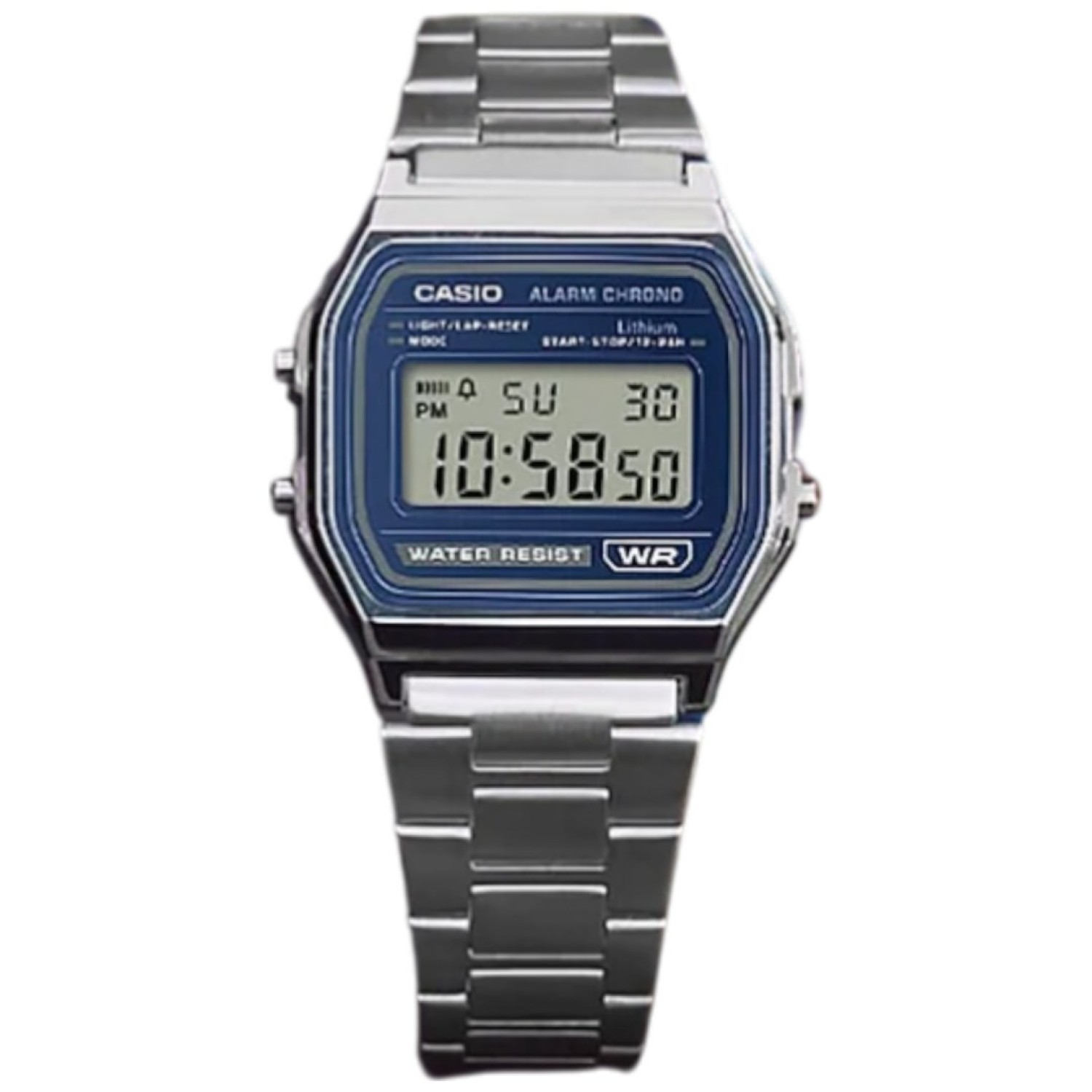 A158WEA‑2D Casio Vintage Series – Blue Face Retro Watch A158WEA‑2D Casio Vintage watch with blue dial. Features include daily alarm, hourly time signal, auto calendar, and 2‑year Casio guarantee from authorised NZ stockists.
