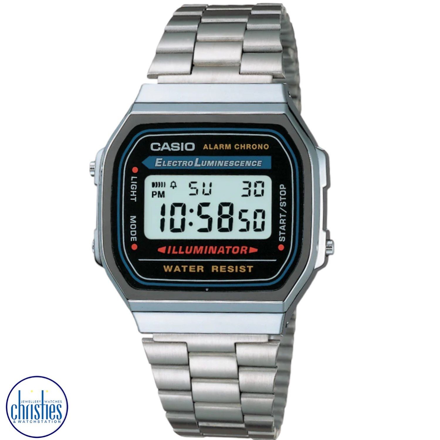 A168WA-1 Casio Alarm Vintage Series Silver Watch A168WA-1 diamond jewellery