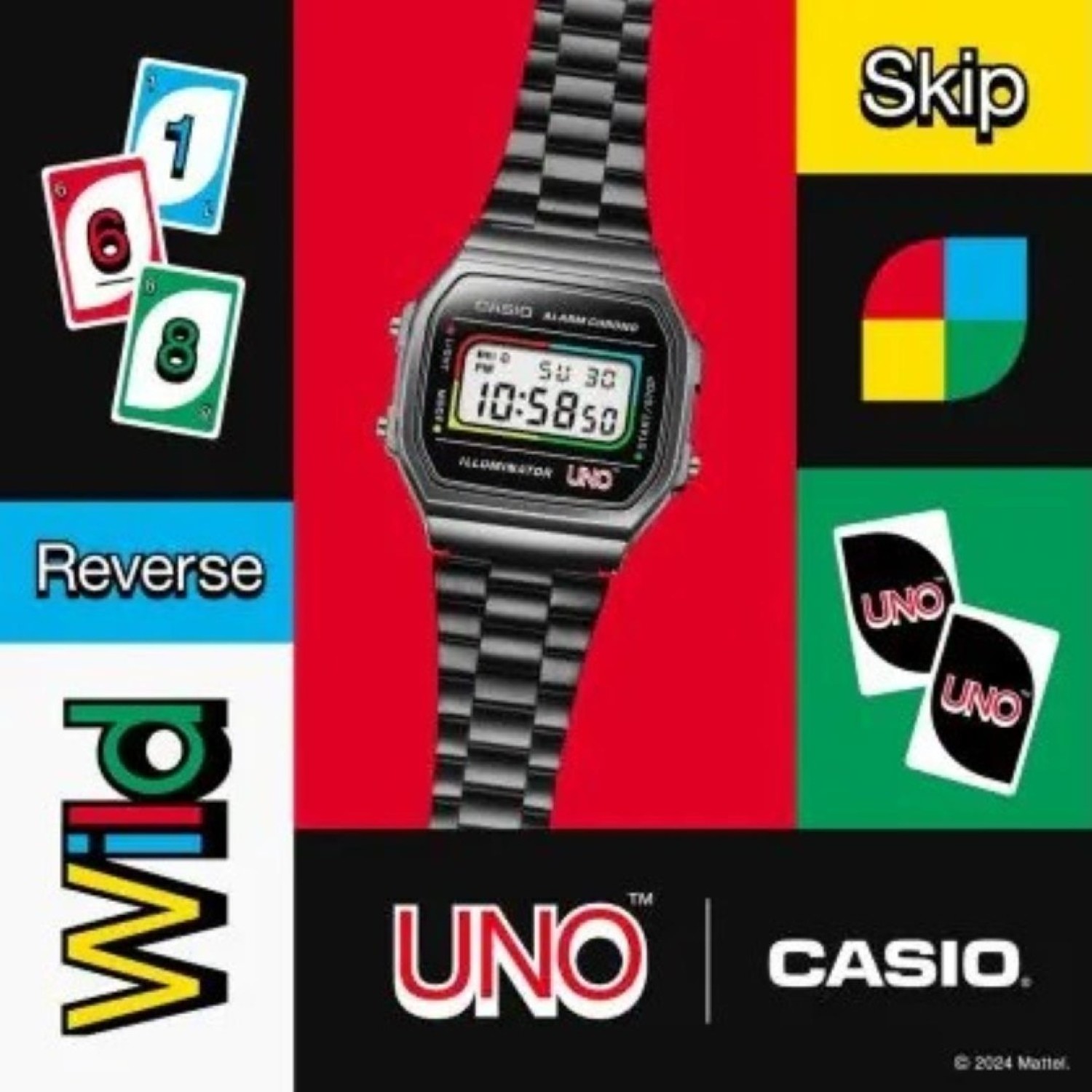 Christies Jewellery - Limited Edition A168WEUC-1A Casio Vintage UNO Watch A168WEUC-1A Casio Vintage UNO Collaboration Watch