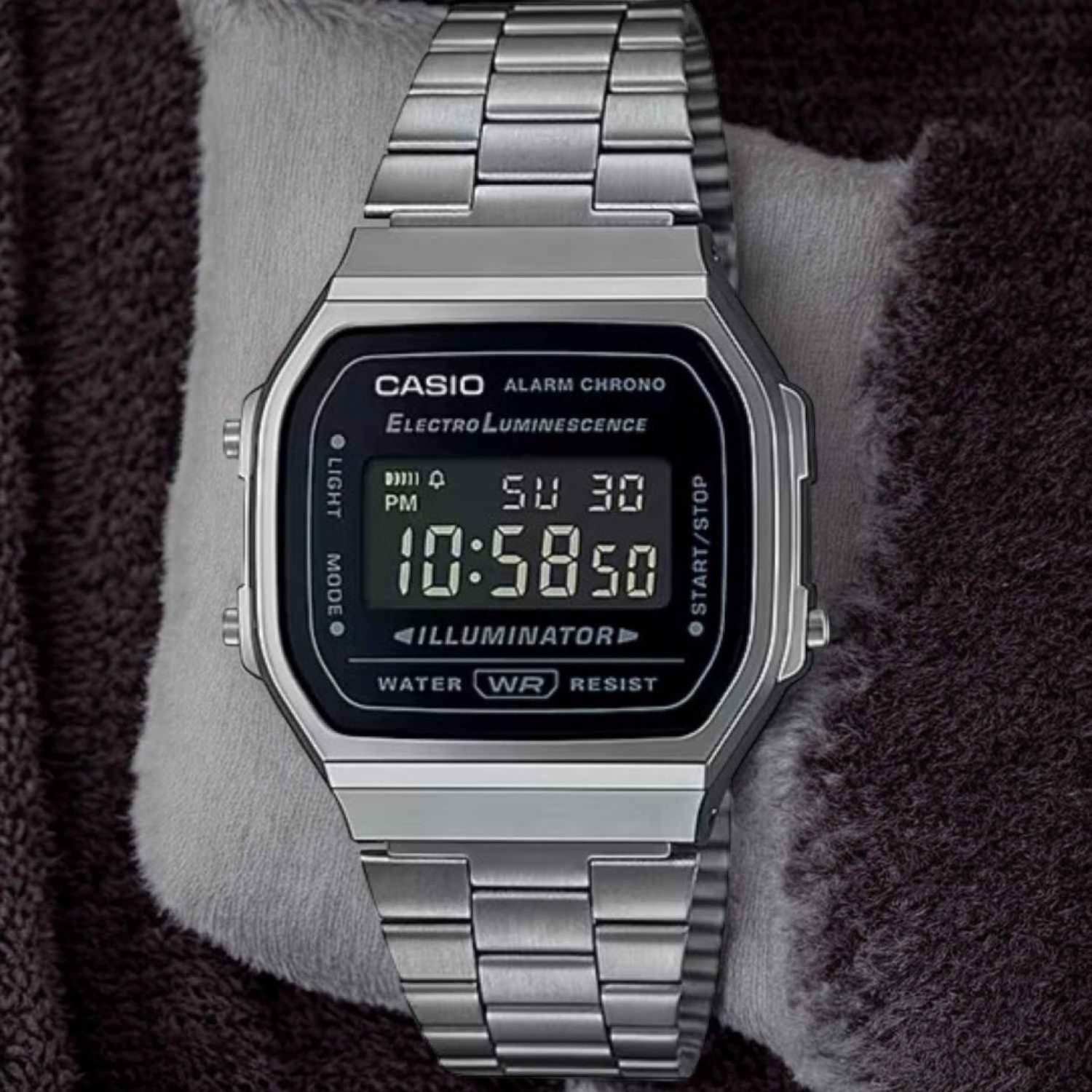Christies Jewellery - A168WGG-1B Casio Vintage Series Watch Auckland NZ A168WGG-1B Casio Vintage Series Watch with gunmetal IP treatment on casing