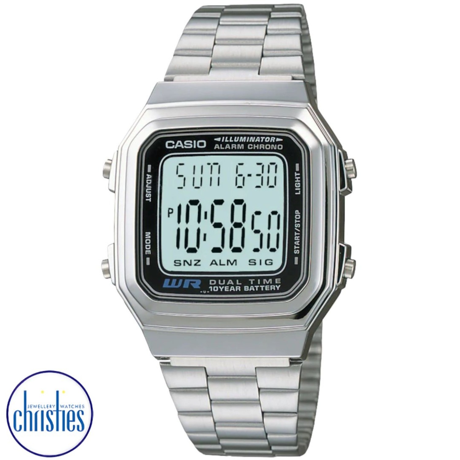 Casio A178WA-1A Casio Standard Watch - Christies Diamond Jeweller New Zealand A178WA-1A Casio. A tried and true style that always remains in fashion. With its daily alarm, hourly time signal and auto calendar, you’ll never need to worry about missing an appointment again. 2 Year Casio Guarantee which is onl @christies.online
