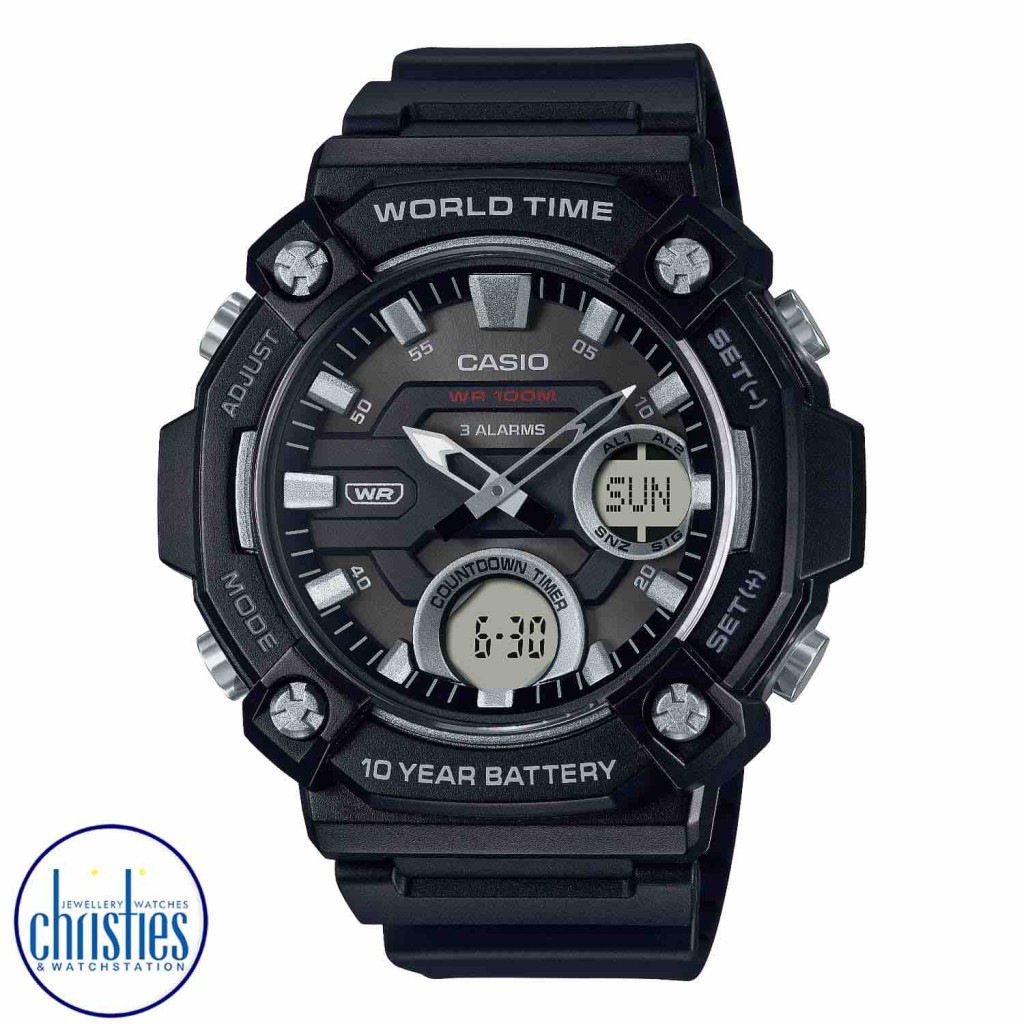 Casio 10 year battery digital cheap watch
