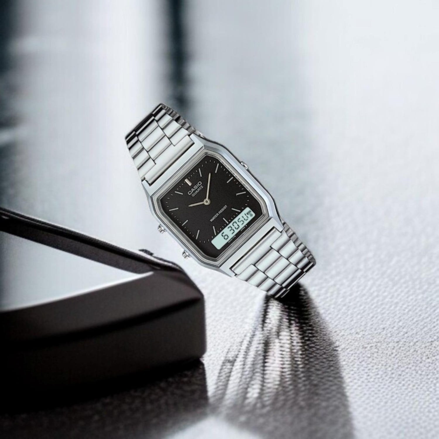 AQ230A-1D Casio Analogue Digital Watch by Casio New Zealand and Auckland | Dual Time with black dial watch