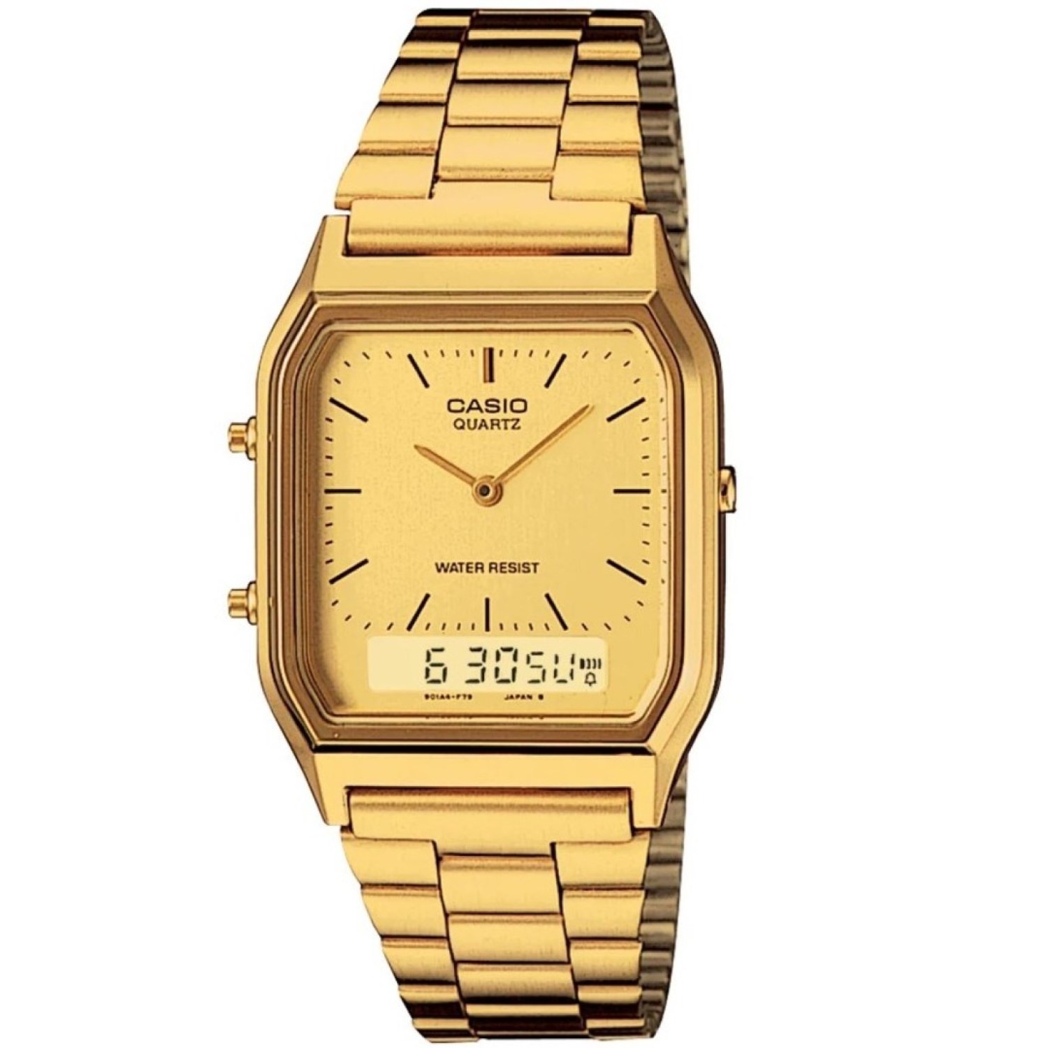 Christies Jewellery - AQ230GA-9D Casio Vintage Series Watch Auckland NZ AQ230GA-9D Casio Vintage Series Watch AQ-230GA-9D | Gold plated casing, analogue and digital display.