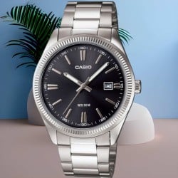 Casio Black Dial Watch MTP1302PD-1A1