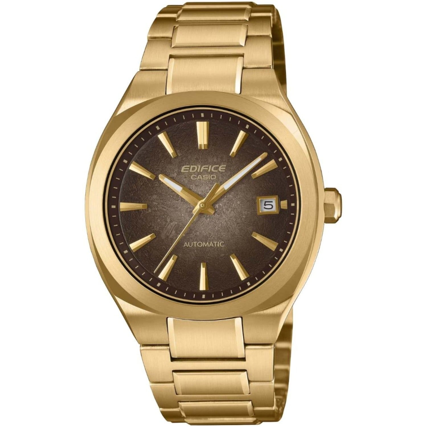 Casio Edifice Brown Textured Dial Automatic Watch EFK200DG-5A - Free NZ Delivery Casio Edifice Brown Textured Dial Automatic Watch EFK200DG-5A | Gold Tone