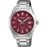 Casio Edifice EFV-160D-4AV Burgundy Dial Stainless Steel Watch