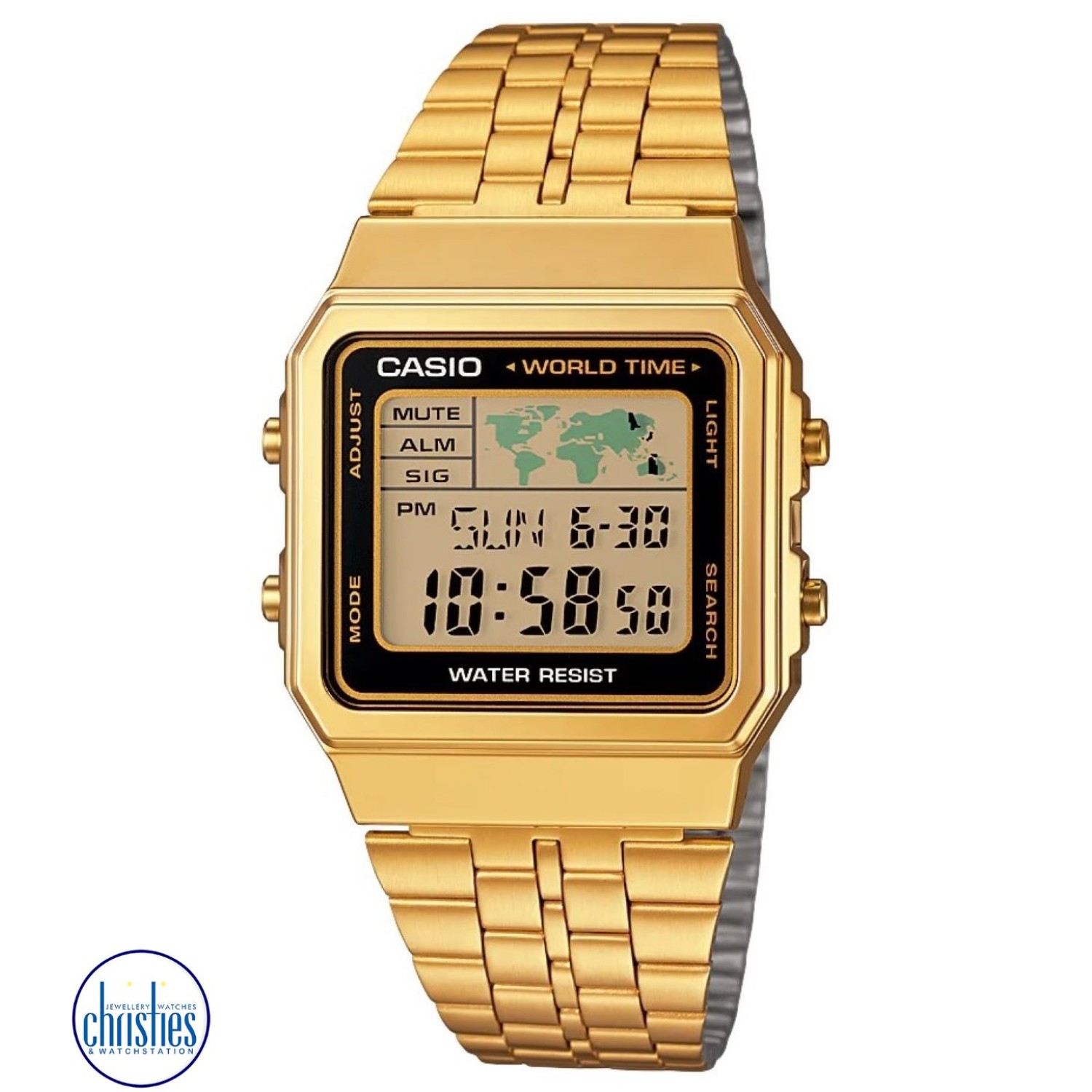 A500WGA-1D CASIO Vintage Digital Gold Watch A120WEST-1A Watches NZ