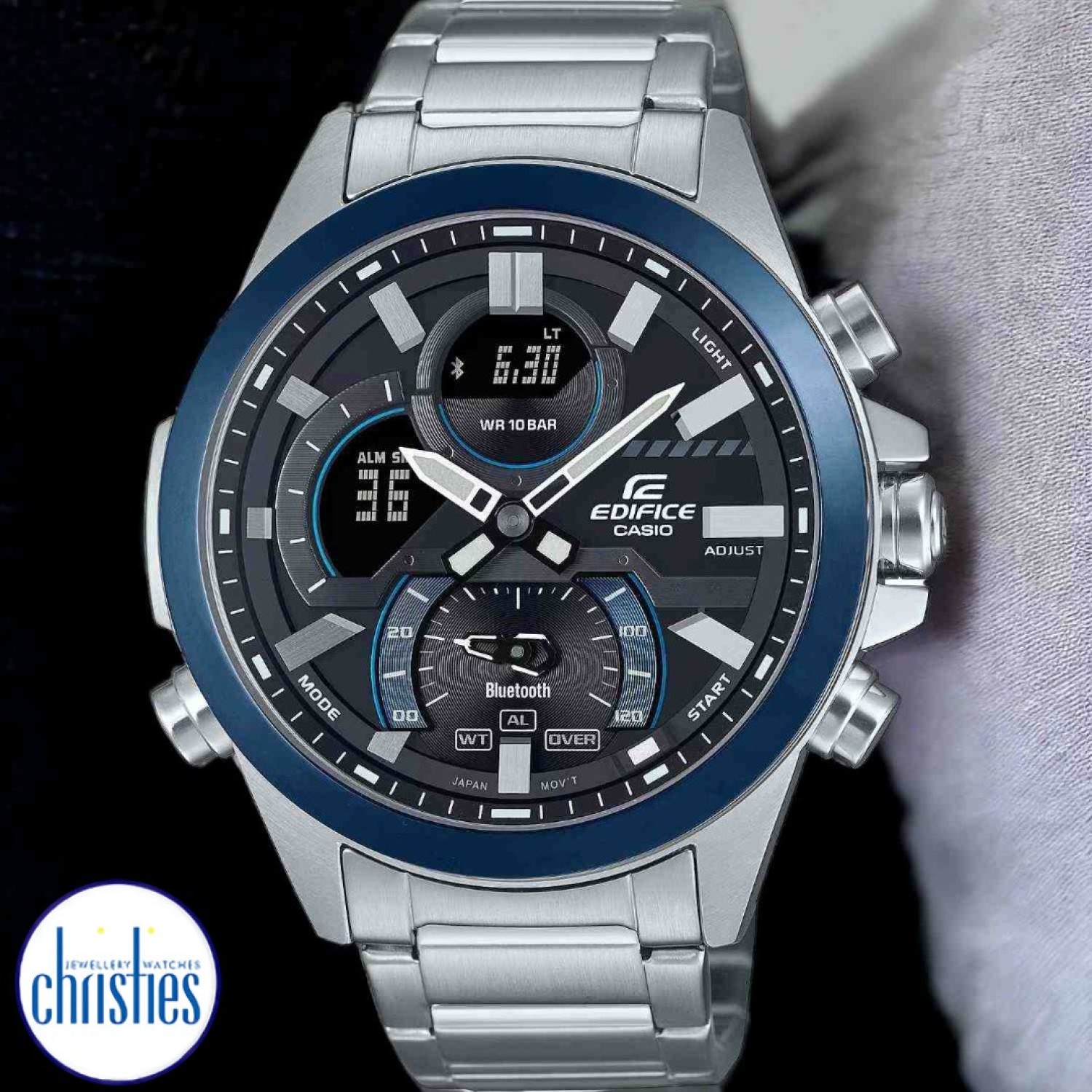 ECB30DB-1A Casio Edifice Duel Time Chronograph Watch ECB-30DB-1 Casio New Zealand and Auckland - Free Delivery - Afterpay, Laybuy and Zip  the easy way to pay - Cheap Casio Watches Auckland