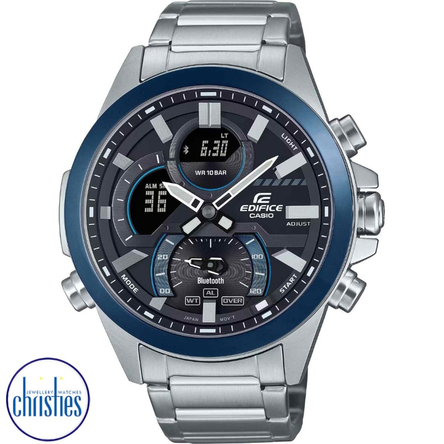 Christies Jewellery - ECB30DB-1A Casio Edifice Duel Time Chronograph Watch Watches Auckland NZ ECB30DB-1A Casio Edifice Duel Time Chronograph Watch ECB-30DB-1 Casio New Zealand and Auckland - Free Delivery - Afterpay, Laybuy and Zip the easy way to pay - Cheap Casio Watches Auckland