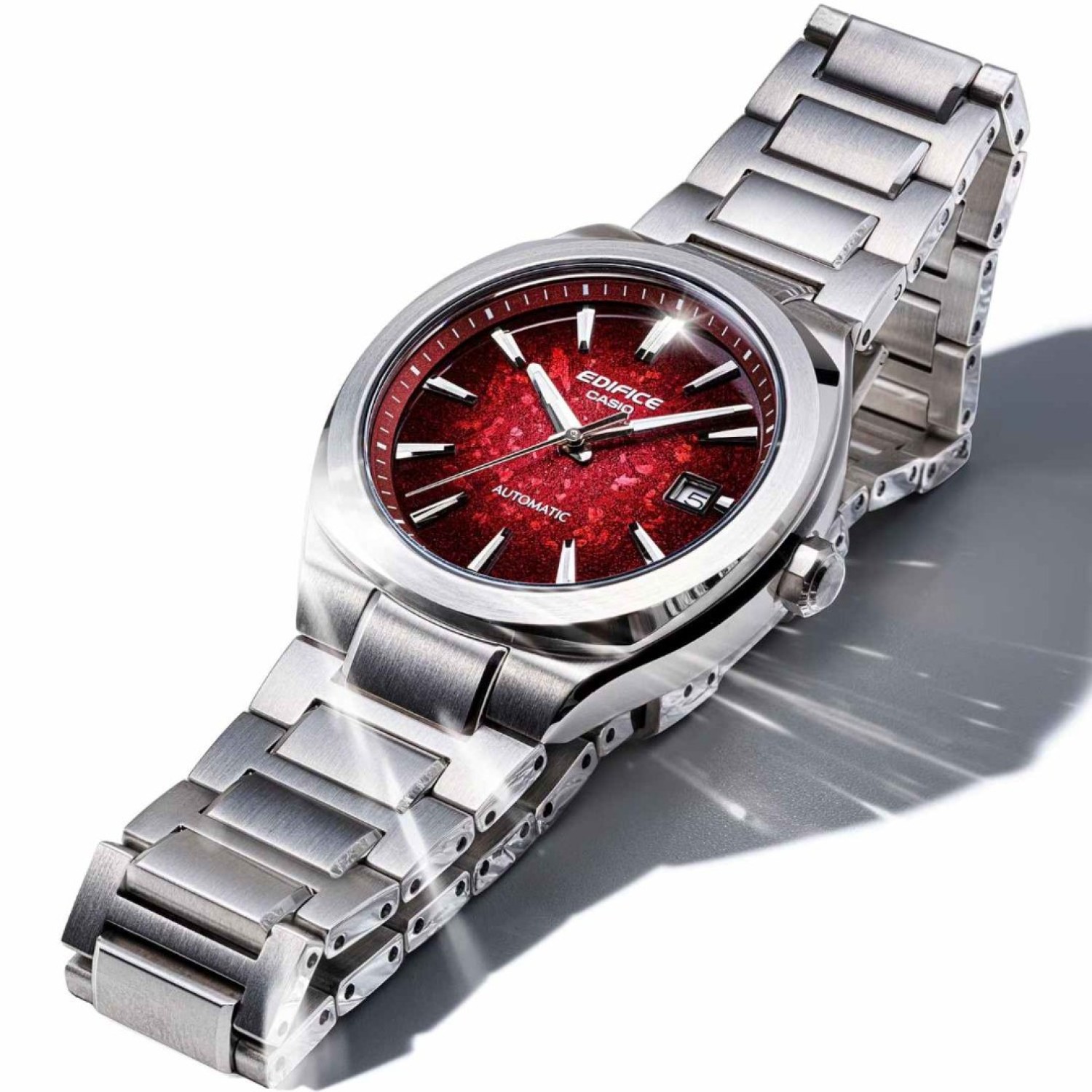 Casio Edifice Burgundy Textured Dial Automatic Watch EFK200D-4A – Casio New Zealand and Auckland Casio Edifice Burgundy Textured Dial Automatic Watch EFK200D-4A by Casio