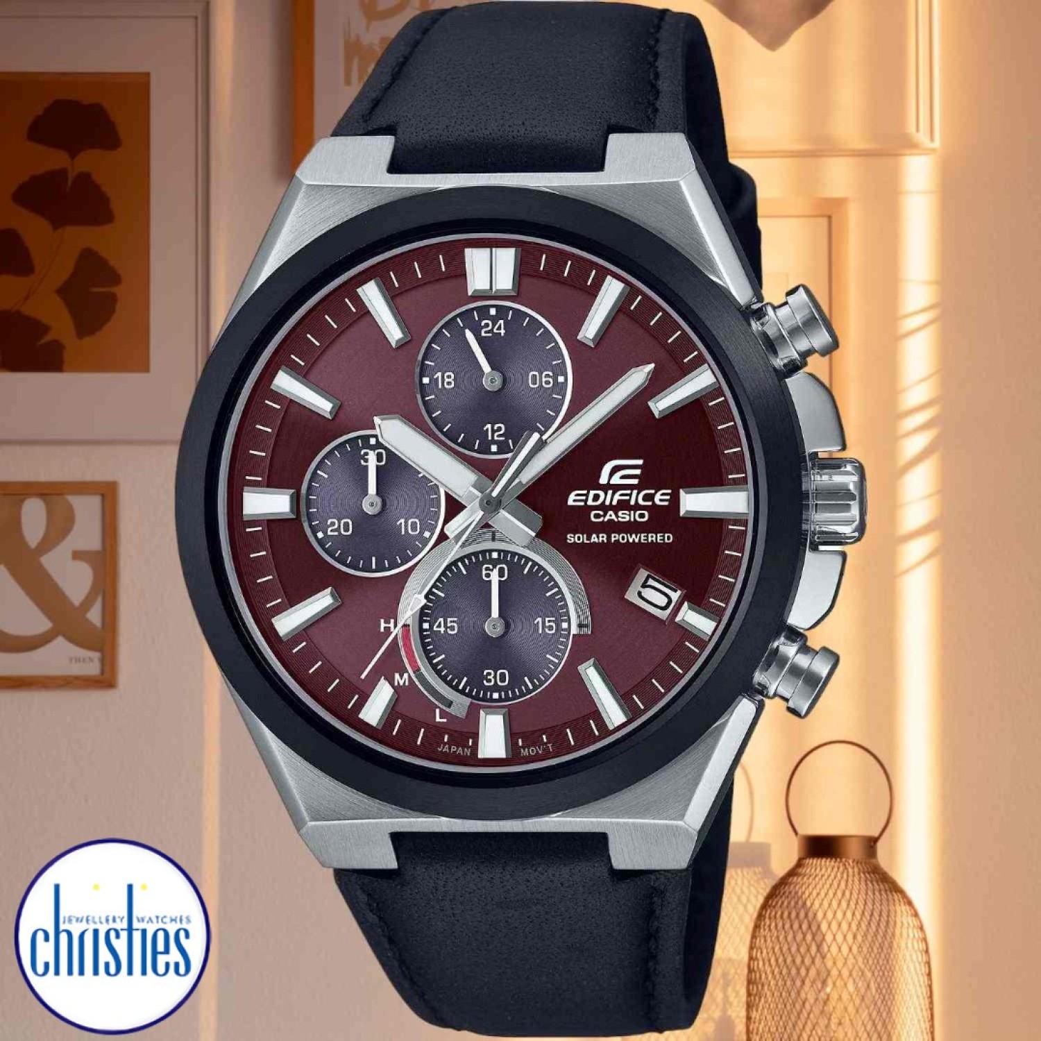 Christies Jewellery - EQS950BL-5A Casio Edifice Chronograph Solar 100M WR Watch Watches Auckland NZ EQS950BL-5A Casio Edifice Chronograph Solar 100M WR Watch EQS-950BL-5 Casio New Zealand and Auckland - Free Delivery - Afterpay, Laybuy and Zip the easy way to pay - Cheap Casio Watches Auckland