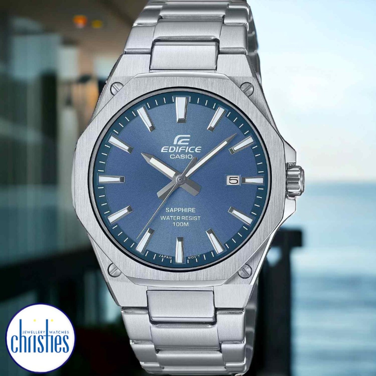 EFRS108D-2A Casio Edifice Elegance Blue Dial Slim Analogue EFR-S108D-2A Casio New Zealand and Auckland - Free Delivery - Afterpay, Laybuy and Zip  the easy way to pay - Cheap Casio Watches Auckland