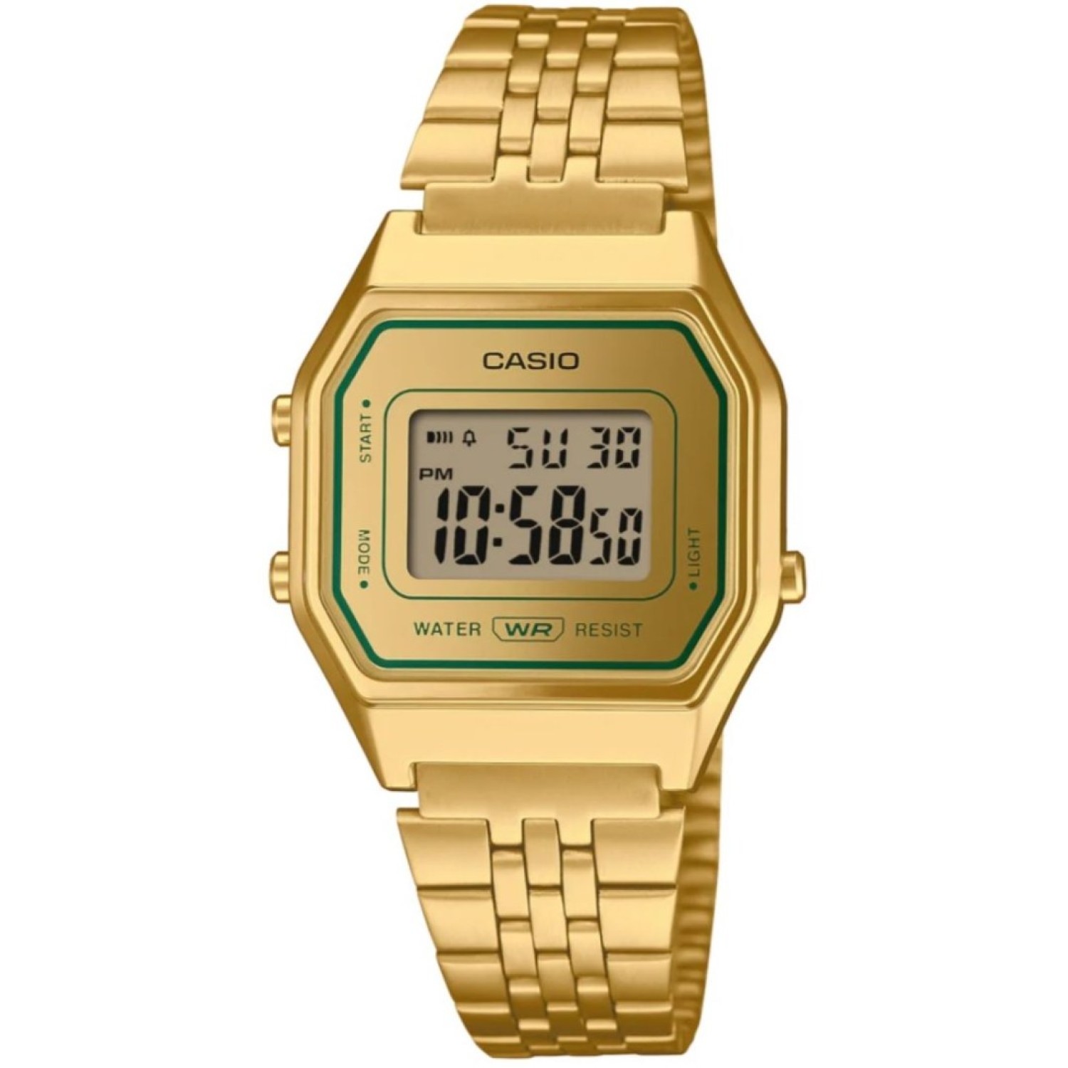 LA680WEGV-9A Casio New Zealand and Auckland | Casio Vintage Gold and green color scheme