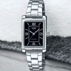 LTP1234DD-1A Casio Ladies Analogue Black Dial Watch