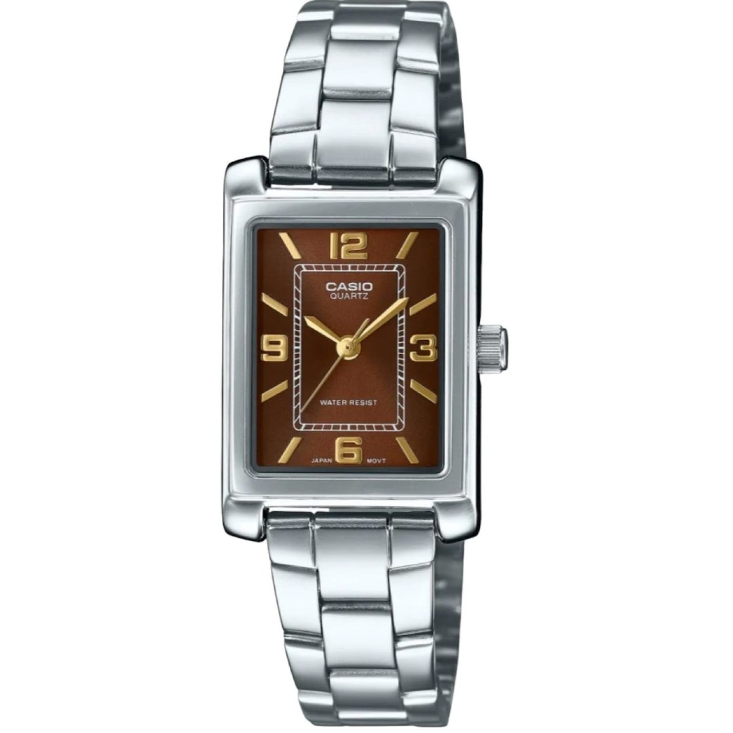 Christies Jewellery - LTP1234DD-5A Casio Ladies Analogue Watch Auckland NZ LTP1234DD-5A Casio Ladies Analogue Watch LTP-1234DD-5 with Stainless Steel Casing, Brown Colour Dial with Gold Markings