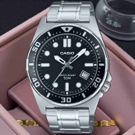 MTD135D-1A Casio Analogue 50 Metre Black Dial Watch