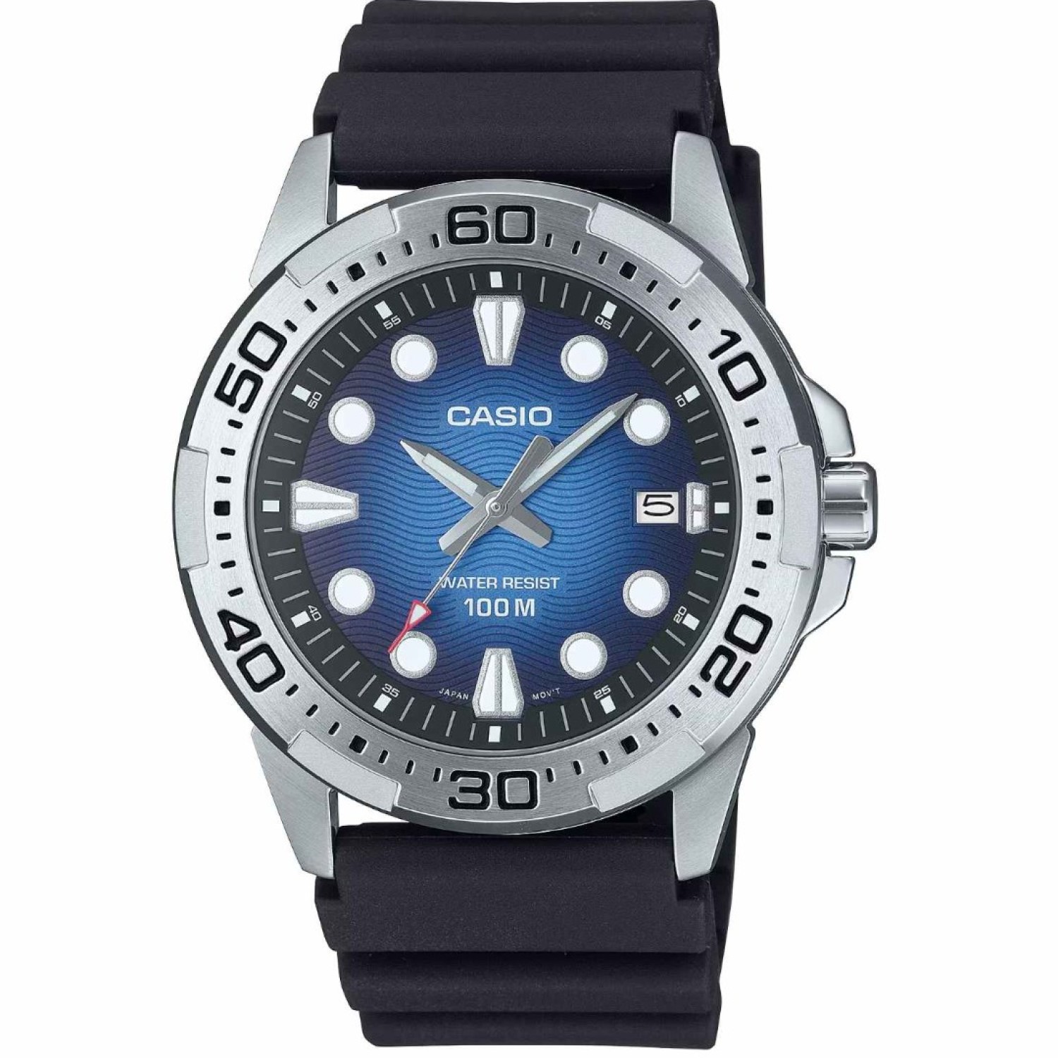 MTD140-2A Casio Marine Sports Watch by Casio New Zealand and Auckland | Blue Dial with Black resin strap