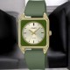 Christies Jewellery - MTPB170-3E Casio Ladies Square Watch Auckland NZ MTPB170-3E Casio Ladies Square Watch MTP-B170-3 with Gold colour casing, dial and green strap