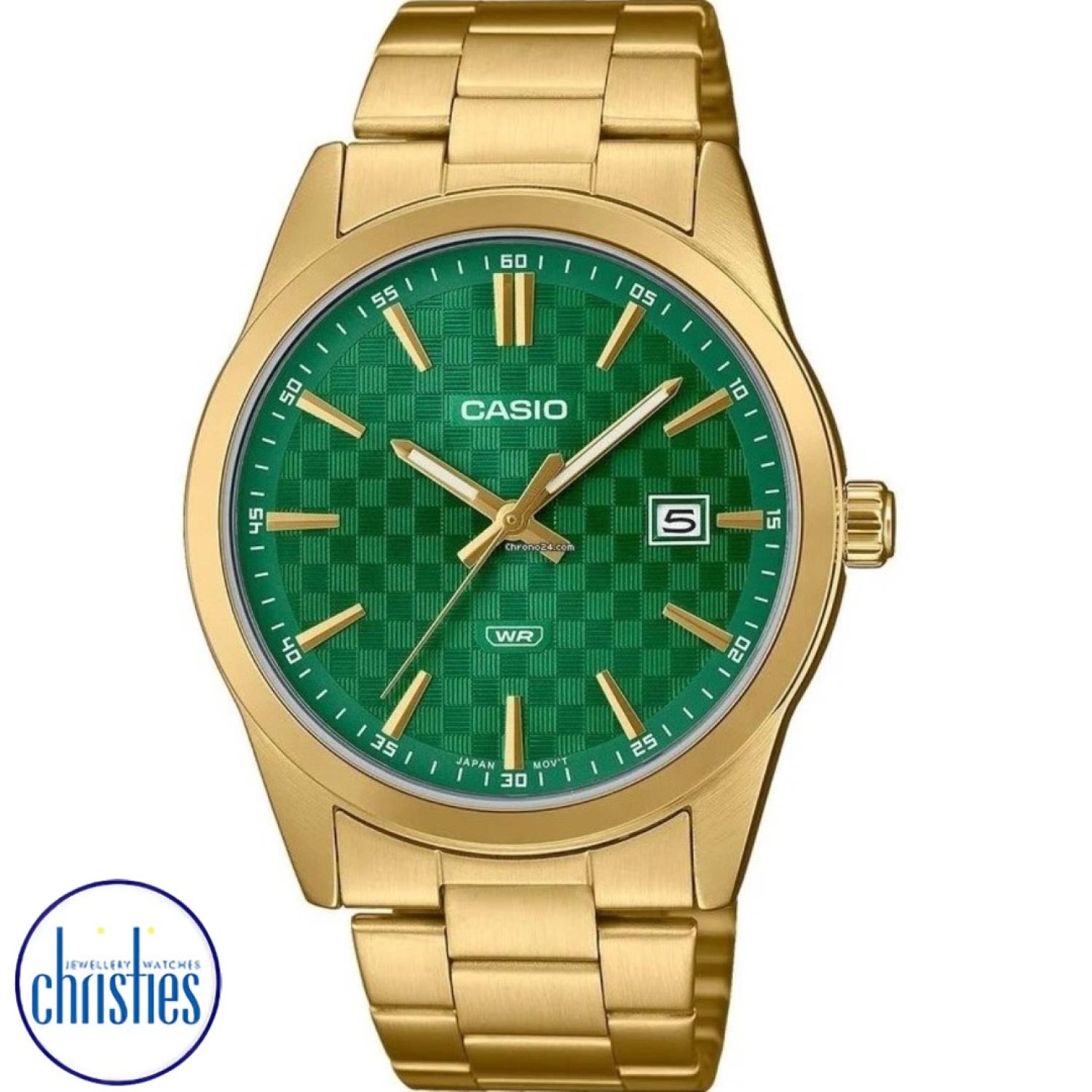 Christies Jewellery - MTPVD03G-3A Casio Green Dial Watch Watches Auckland NZ MTPVD03G-3A Casio Green Dial Watch MTPVD03G-3A Casio New Zealand and Auckland - Free Delivery - Afterpay, Laybuy and Zip the easy way to pay - Cheap Casio Watches Auckland