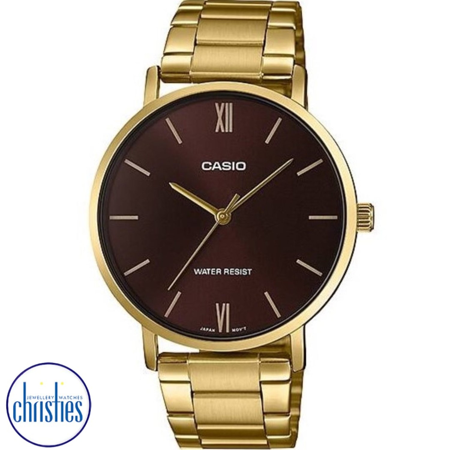 Christies Jewellery - MTPVT01G-5B Casio Gold Dark Brown Dial Watch Watches Auckland NZ MTPVT01G-5B Casio Gold Dark Brown Dial Watch MTP-VT01G-5B Casio New Zealand and Auckland - Free Delivery - Afterpay, Laybuy and Zip the easy way to pay - Cheap Casio Watches Auckland