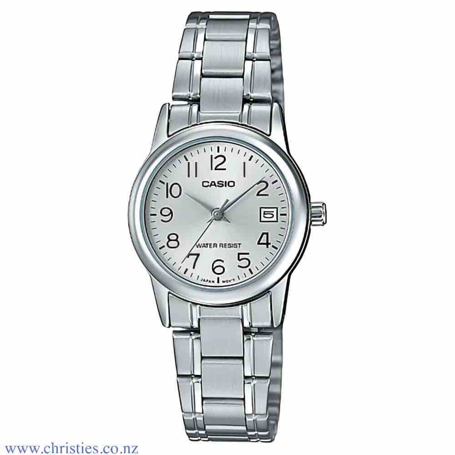 LTPV002D-7B Casio Ladies Stainless Steel Watch LTPV002D-7B Afterpay LTPV002D-7B Casio Ladies Stainless Steel Watch. From Casio an analogue stainless steel watch with clear easy to read dial and water resistant. LAYBUY - Pay it easy, in 6 weekly payments and have it now. Only pay the price of your purchase, when you pay yo