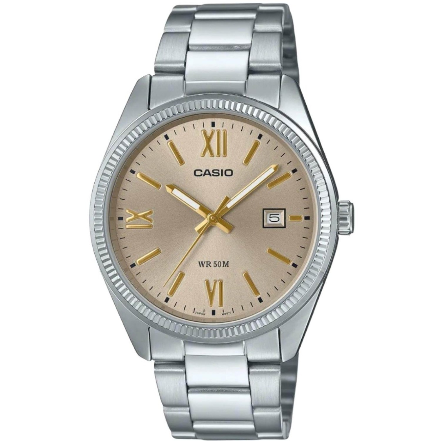 Christies Jewellery - MTP1302DD-9A Casio Analogue Watch Auckland NZ MTP1302DD-9A Casio Analogue Watch with Champagne colour dial and gold markings