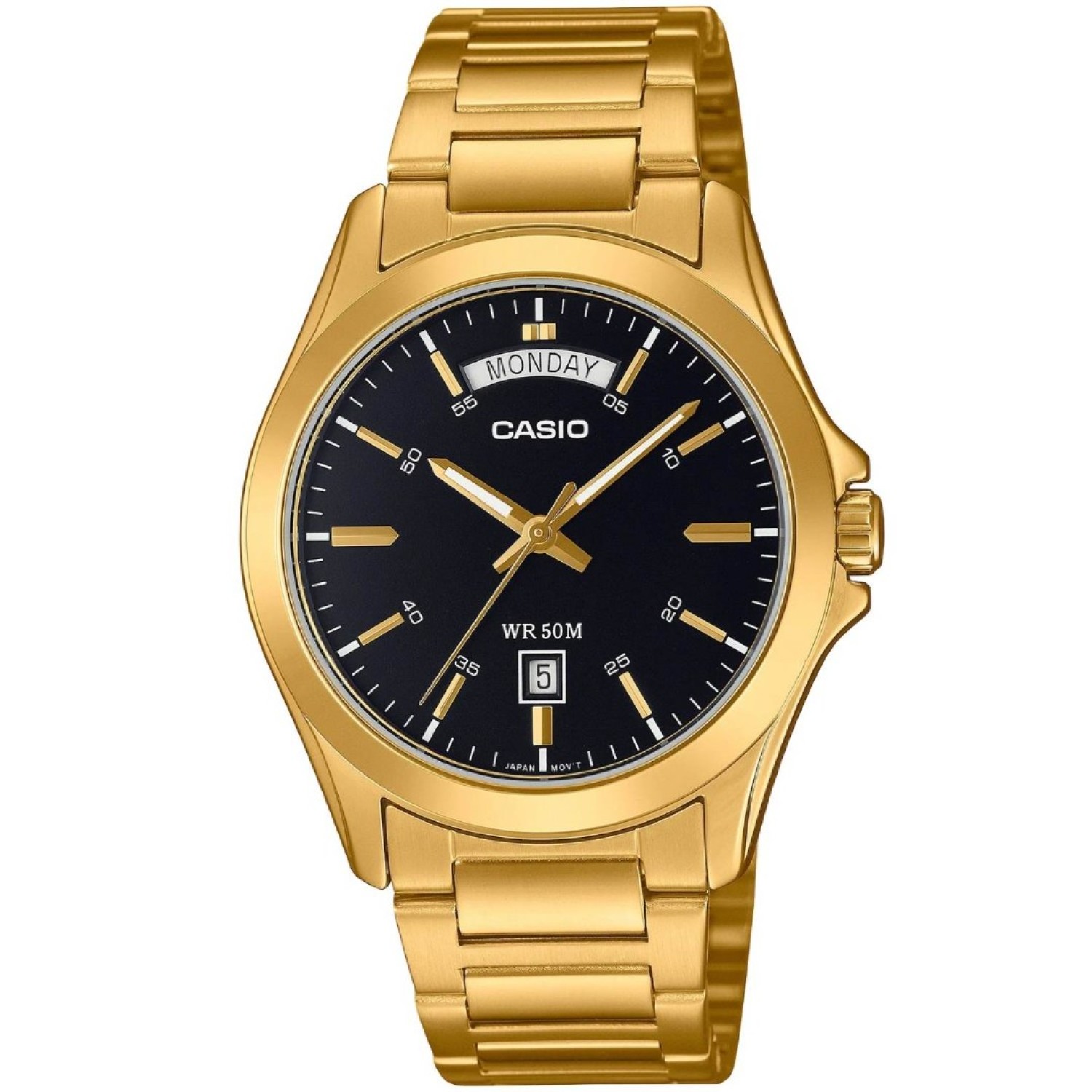 MTP1370G-1A Casio Gold-Tone Black Dial - Day-Date Display – Casio New Zealand and Auckland - Free Delivery - Afterpay, Laybuy and Zip the easy way to pay - Cheap Casio Watches Auckland MTP1370G-1A Casio Gold-Tone Black Dial - Day-Date Display by Casio